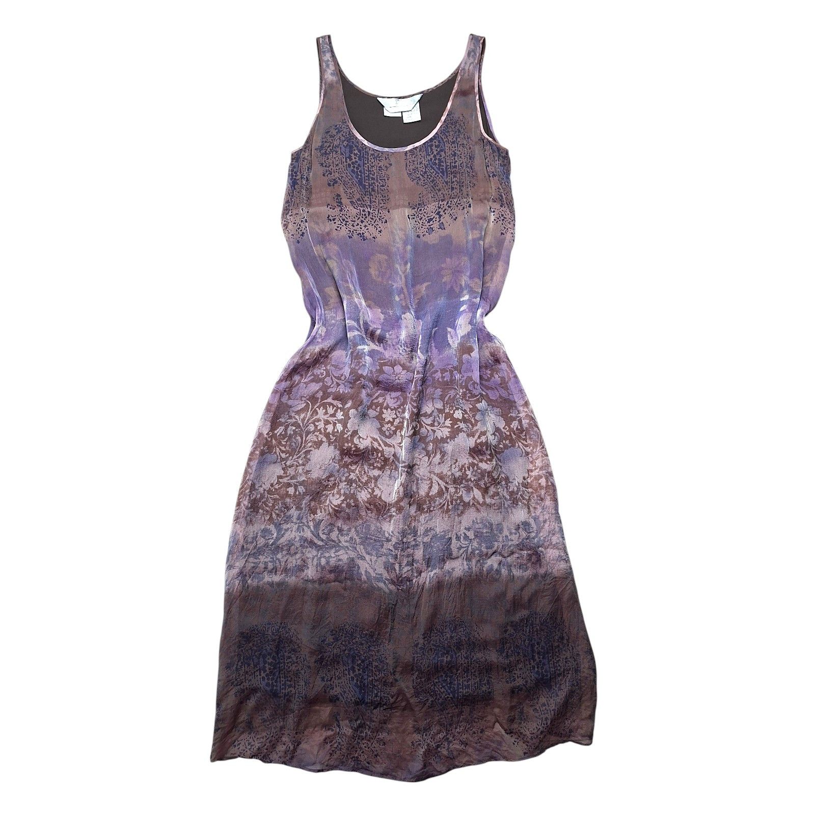 Max Mara Vintage MAX MARA Pura Seta Silk Midi Dress Floral Size S / US 4 / IT 40 - 1 Thumbnail
