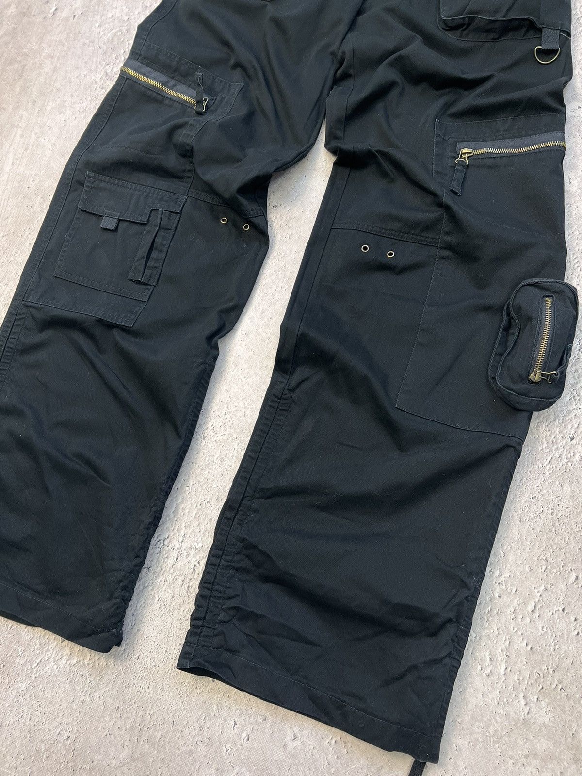 Japanese Brand × Junya Watanabe Y2K Vintage Streetwear black Camo Cargo Baggy Jeans sh Size US 31 - 3 Thumbnail