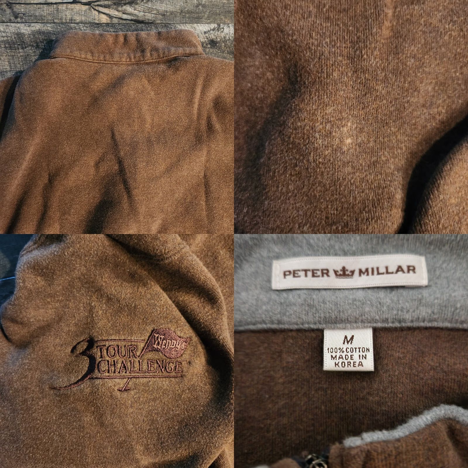 Peter Millar Peter Millar Shirt Mens M Brown Wendy Tour Golf Zip Sweatshirt Pullover Cotton Size US M / EU 48-50 / 2 - 8 Thumbnail