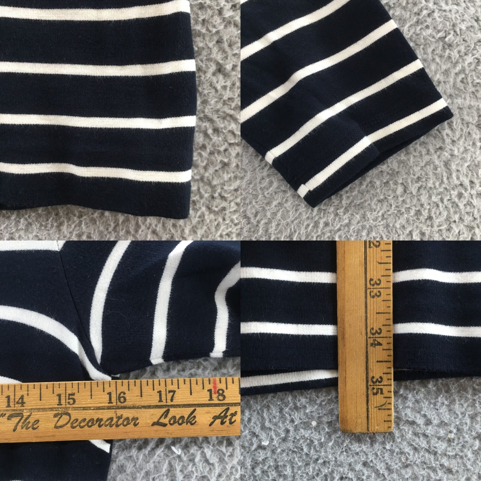 Banana Republic Banana Republic Bodycon Dress Womens Size 2 Black White Striped Short Sleeve Zip Back Size 26" / US 2 / IT 38 - 8 Thumbnail
