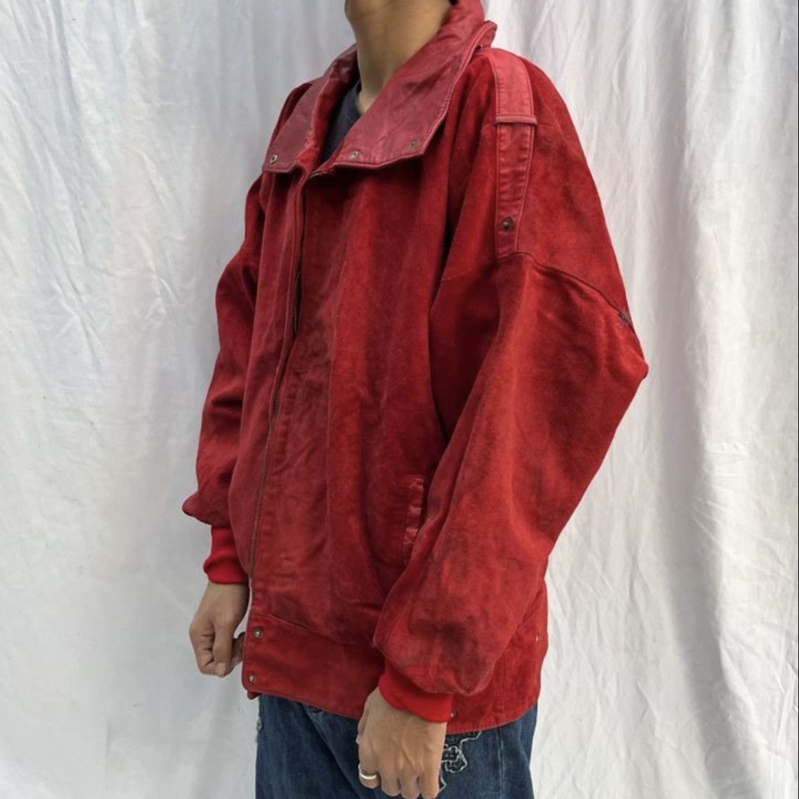 Vintage Red Leather Jacket Vintage Size US L / EU 52-54 / 3 - 3 Thumbnail