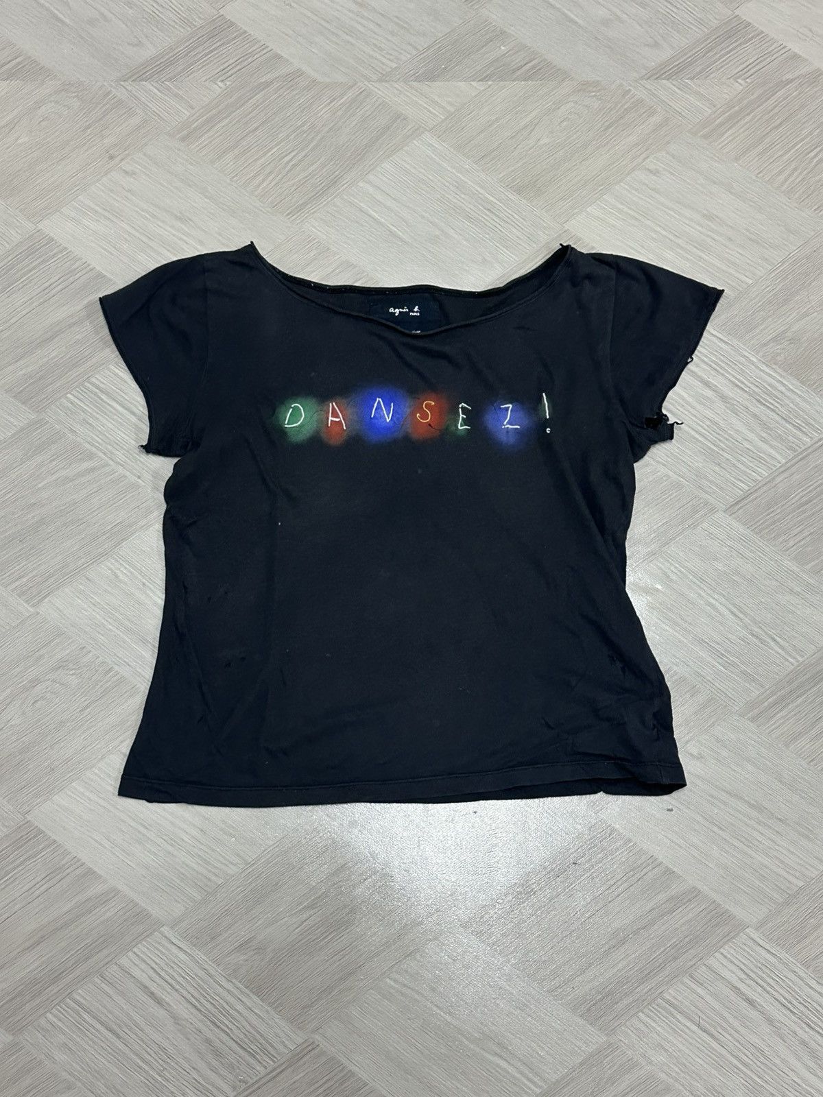 agnes b. Agnes B. X Claude Leveque “ Dansez ” Distressed Tee Size US XS / EU 42 / 0 - 2 Thumbnail