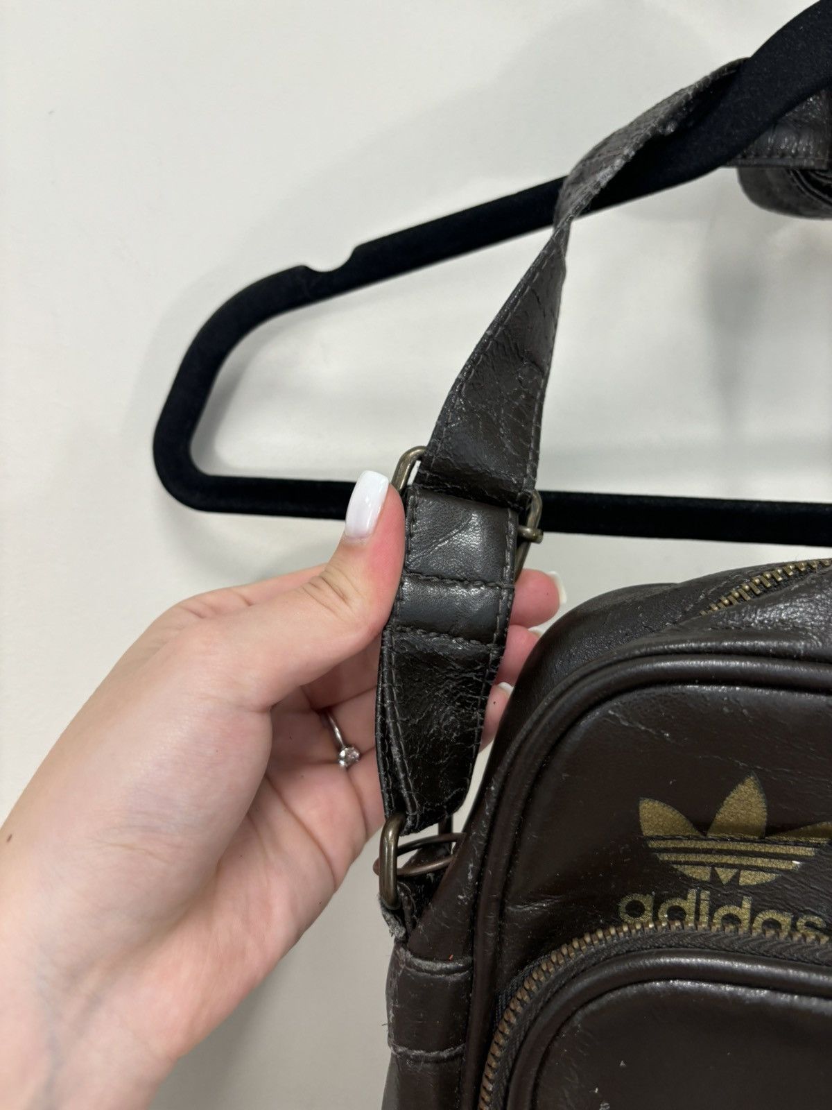 Adidas Vintage Adidas Samba Y2K Hype Brown Leather Messenger Bag Size ONE SIZE - 14 Thumbnail