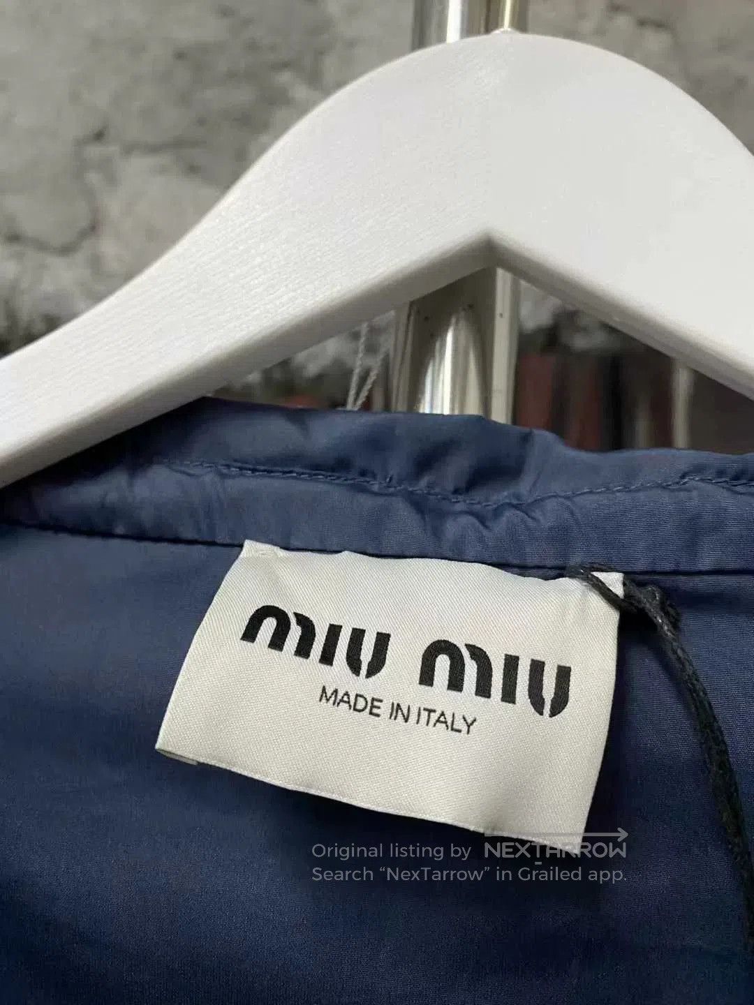 Miu Miu Miumiu Navy Zip Jacket with Hood. Size M / US 6-8 / IT 42-44 - 6 Thumbnail