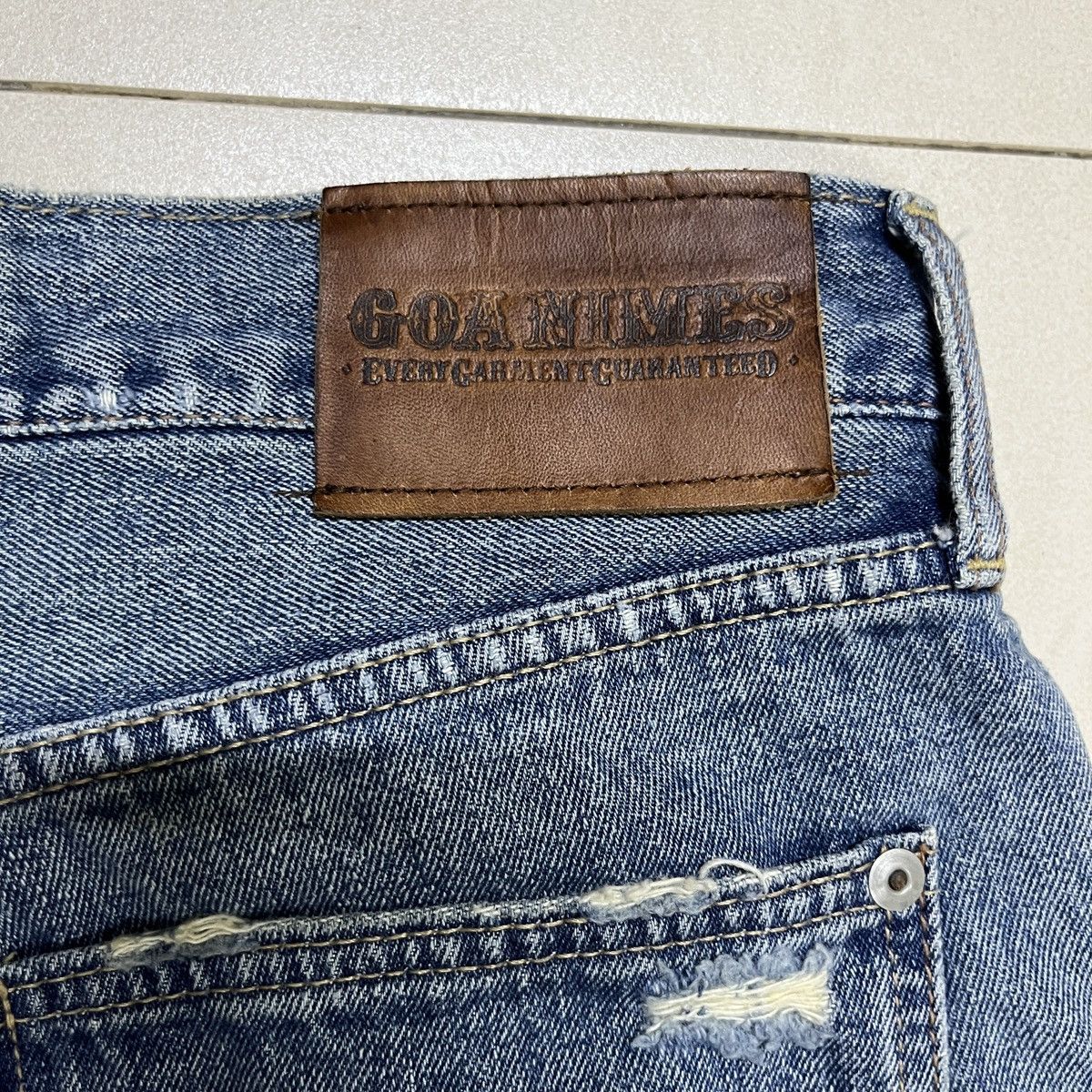 Hysteric Glamour × If Six Was Nine × Le Grande Bleu (L.G.B.) G.O.A Nimes Distressed Jeans Size 28" / US 6 / IT 42 - 14 Thumbnail
