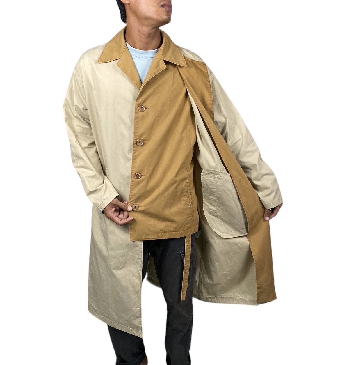 Yohji Yamamoto Y's Yohji Yamamoto overcoat double layer Size US M / EU 48-50 / 2 - 2 Thumbnail