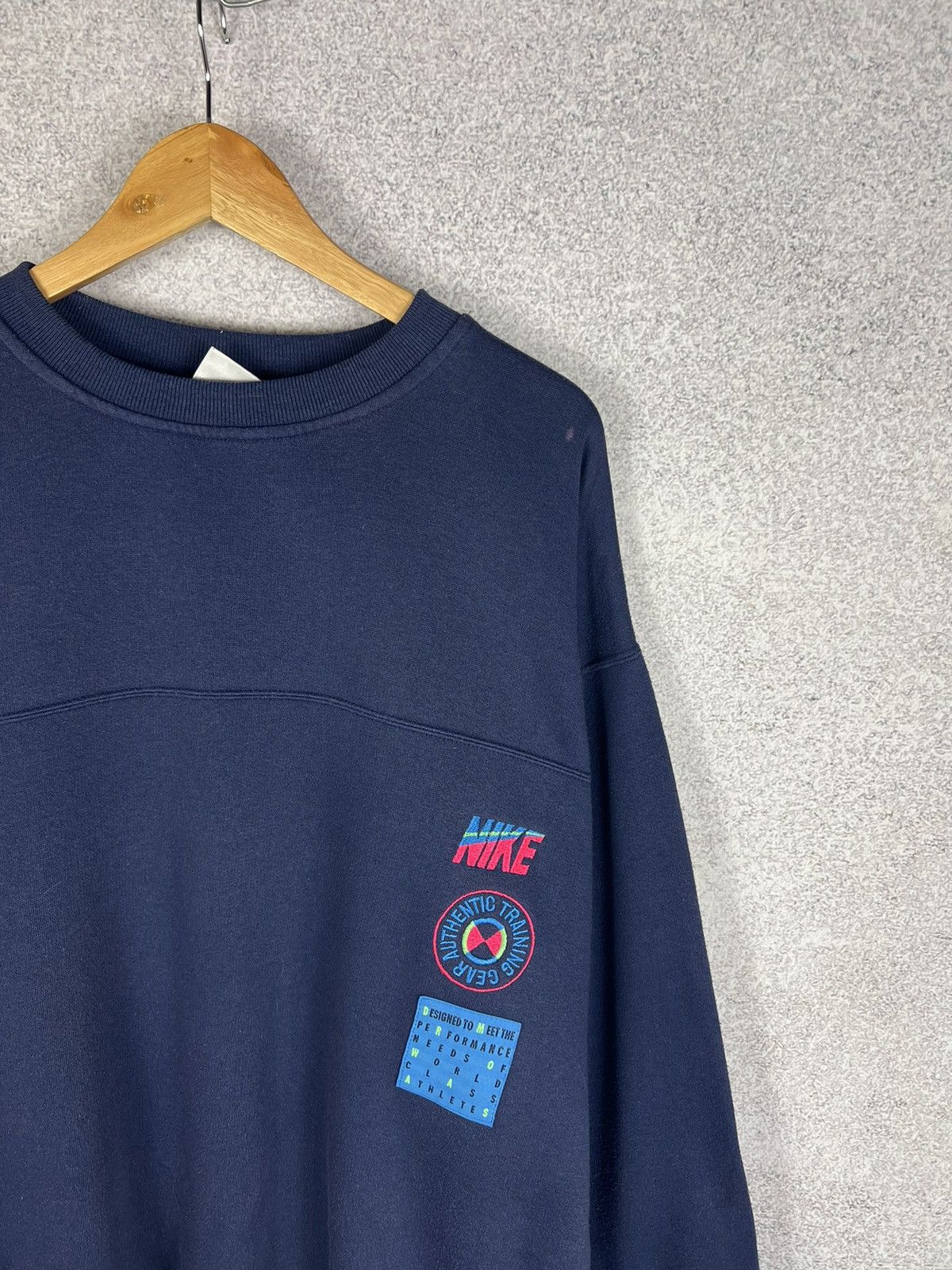 Nike Vintage 80s Nike Sweatshirt Embroidered Logo Size US XL / EU 56 / 4 - 2 Thumbnail