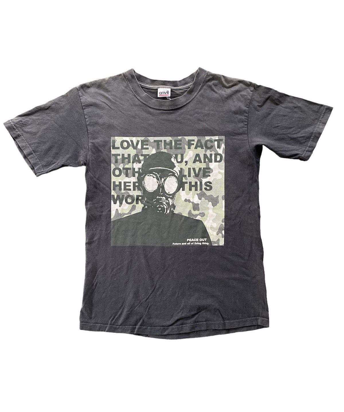 Anvil × General Research × Vintage 1990s Anvil Stop Biology war Peace Out tee Size US S / EU 44-46 / 1 - 1 Thumbnail