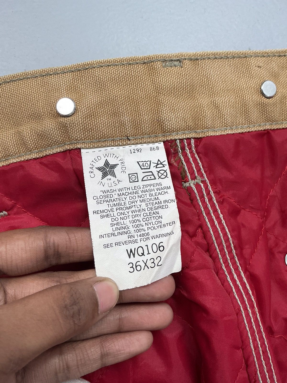 Carhartt Vintage Carhartt WQ106 quintet line carpenter denim Size US 36 / EU 52 - 7 Thumbnail