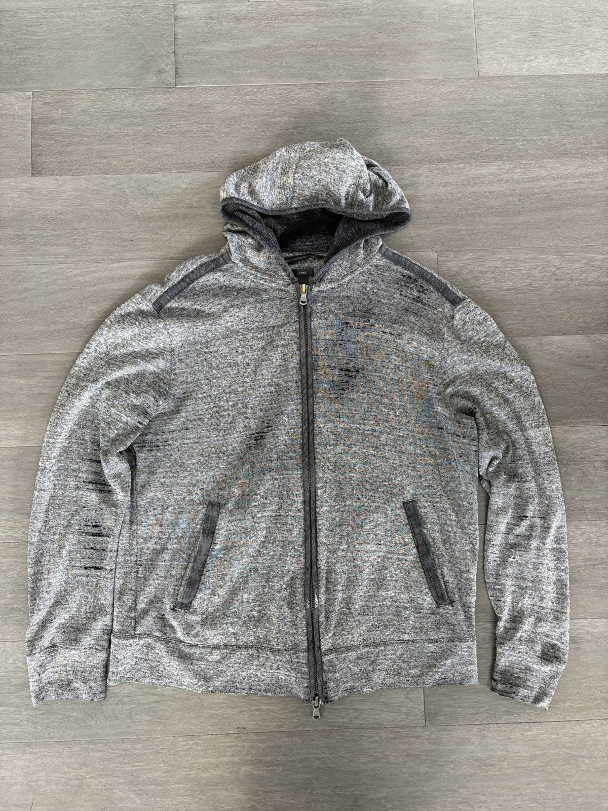 John Varvatos John Varvatos USA Silver Zip Up Sweater Size US M / EU 48-50 / 2 - 1 Thumbnail