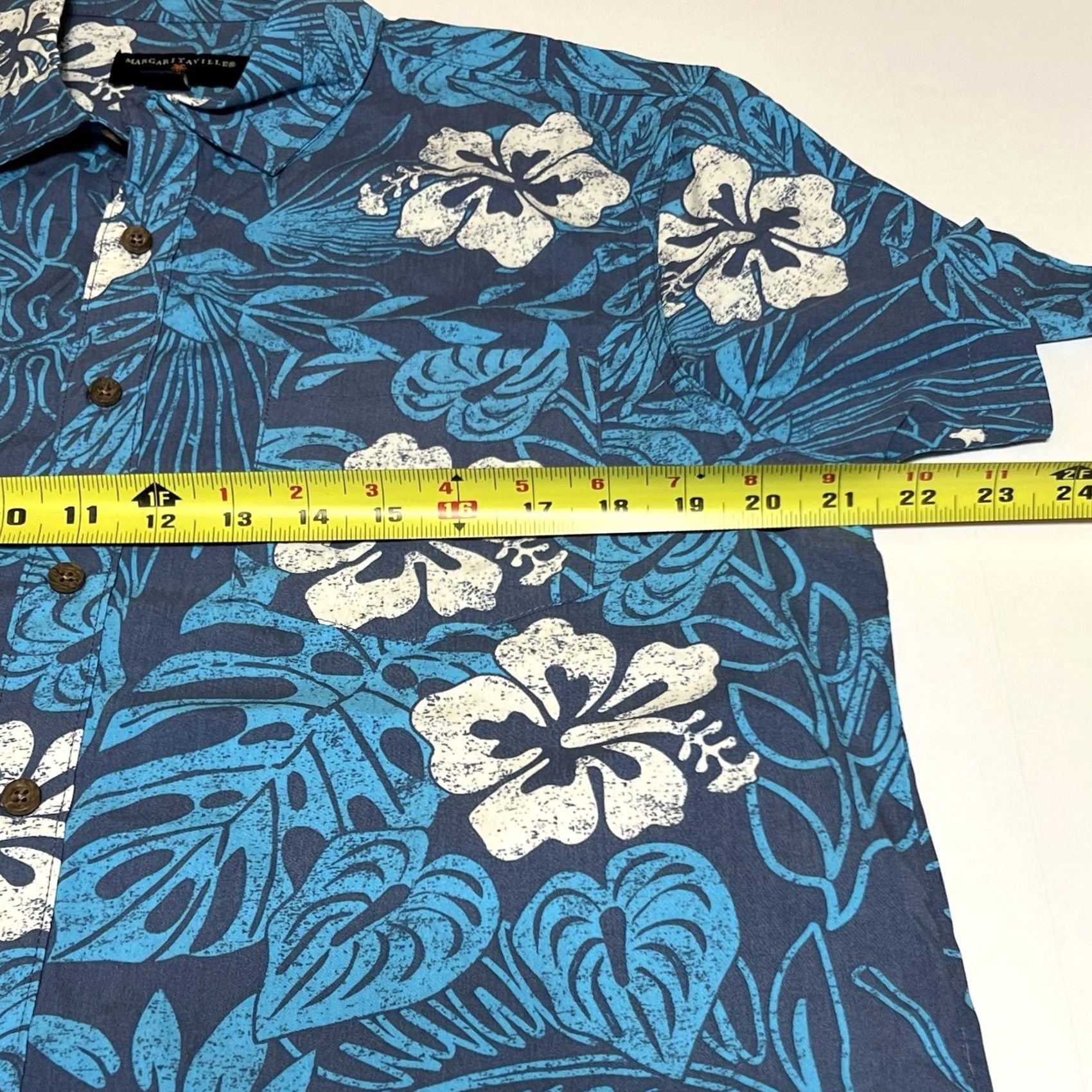 Vintage Margaritaville Shirt Hawaiian Button-Up Rayon Blue Men Small Short Sleeve Collared Button-Down Beach Tropical / Vintage: No Size US S / EU 44-46 / 1 - 6 Thumbnail
