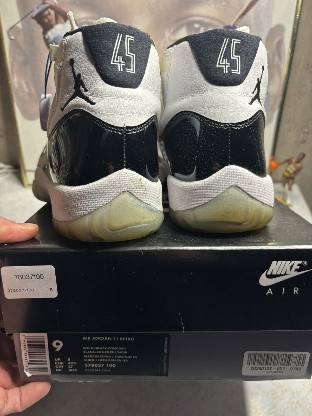 Jordan Brand Air Jordan 11 Retro 2018 Concord 2018 Size US 9 / EU 42 - 7 Thumbnail