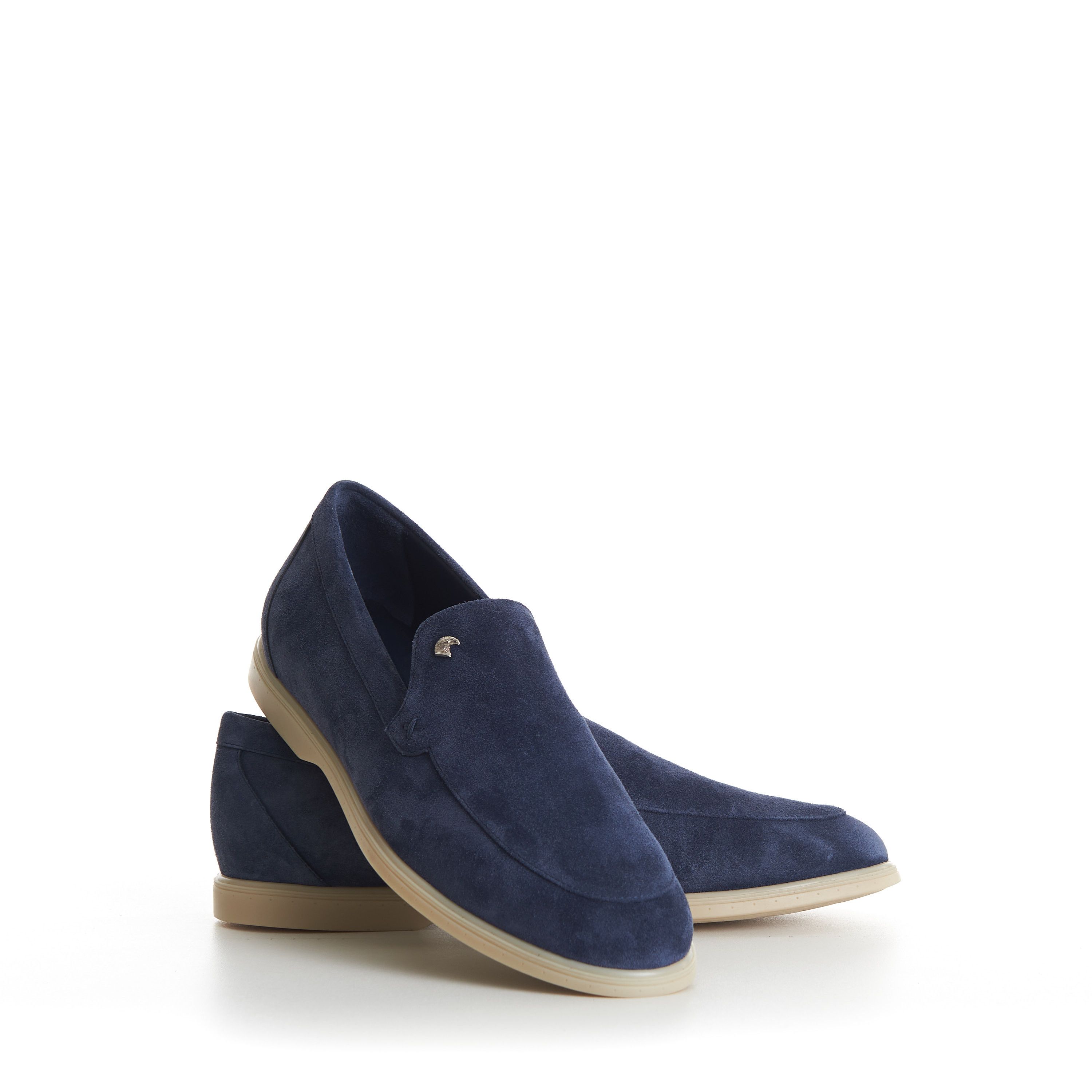 Stefano Ricci Blue Suede Slip-On Loafer - Eagle Head Application Size US 7.5 / EU 40-41 - 11 Thumbnail