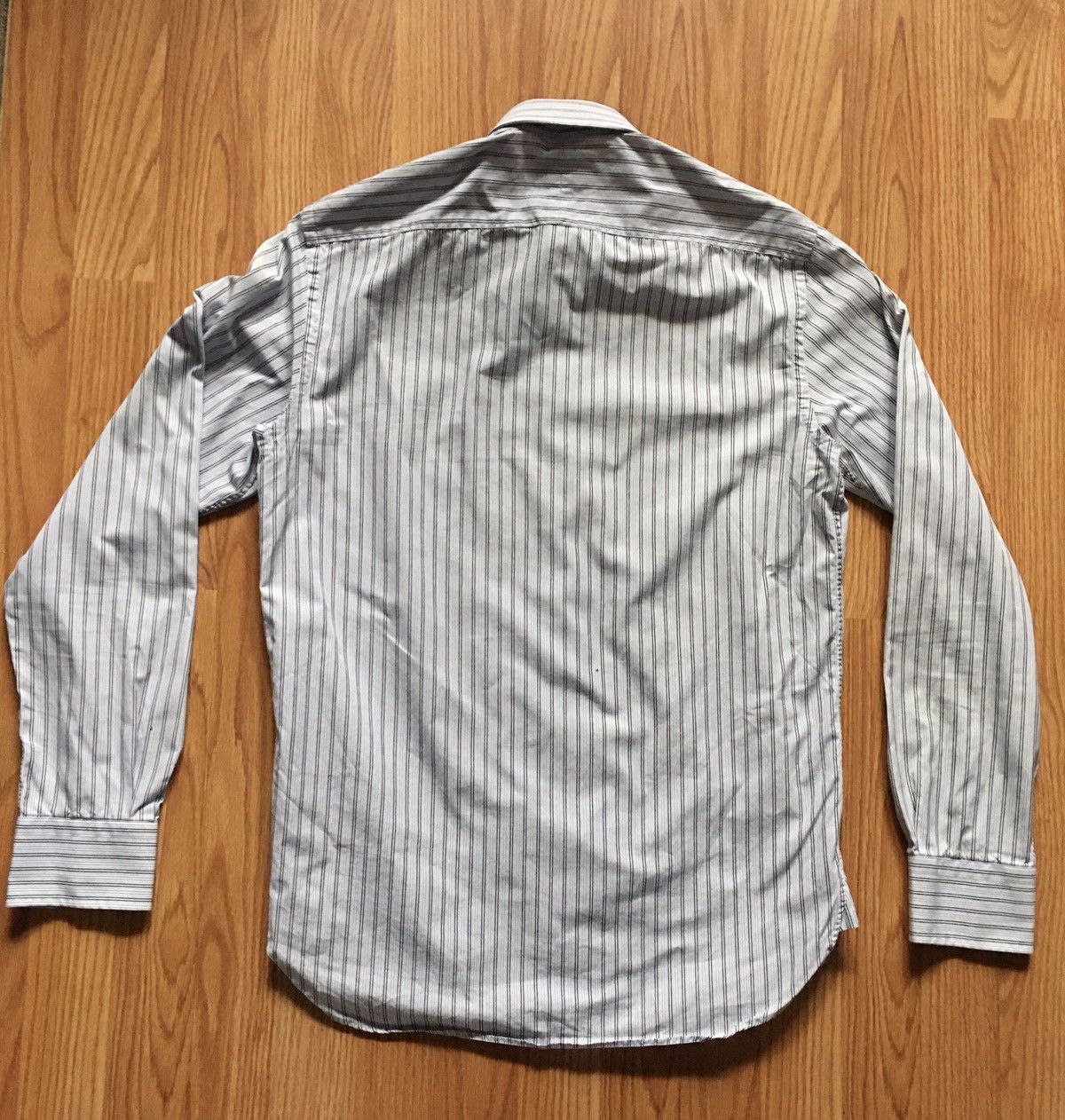 Boggi BOGGI Milano Blue Stripped Long Sleeve Men Shirt Size 38 /15 Size 38R - 3 Thumbnail