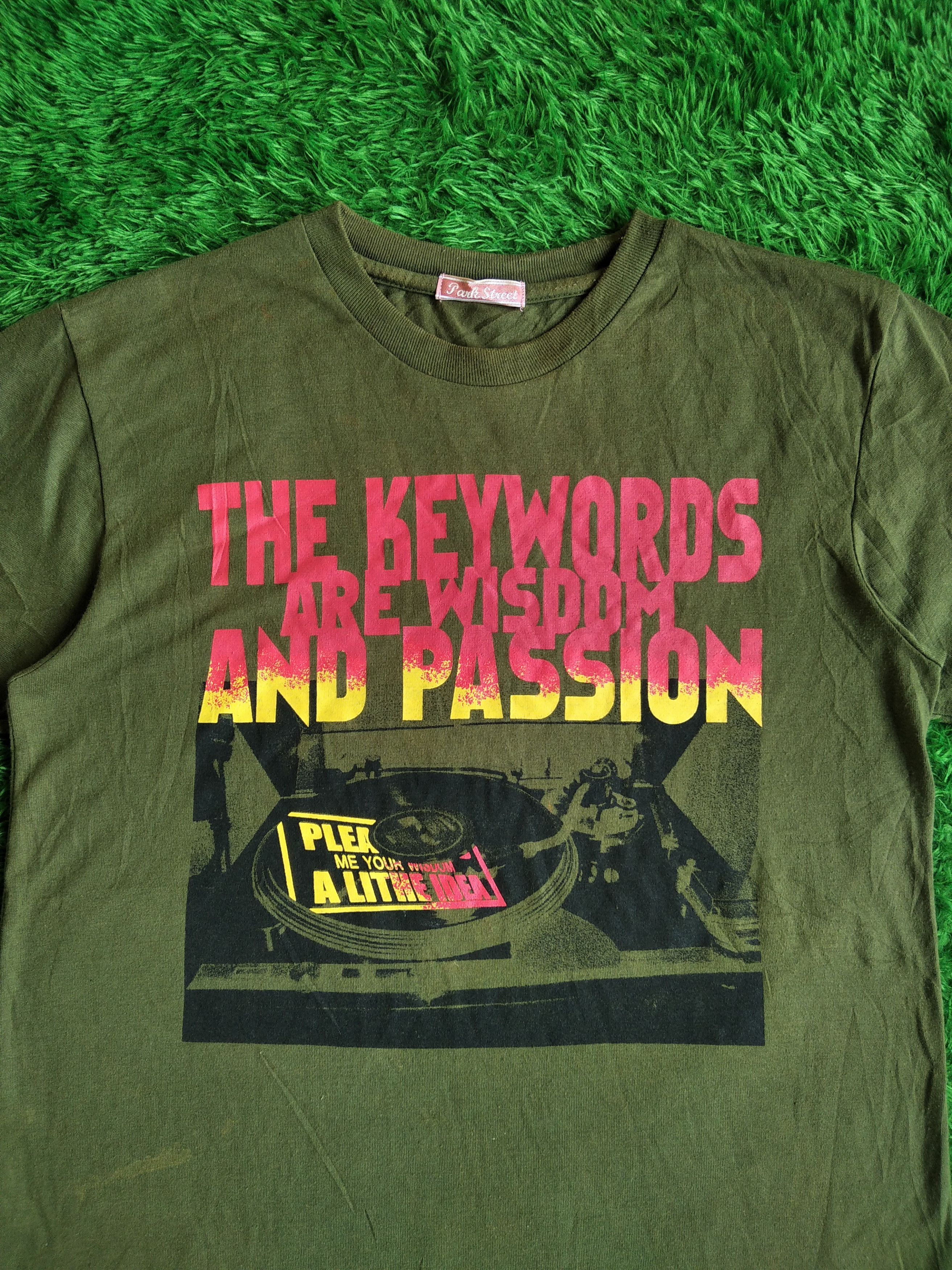 Vintage VTG STREET PARK THE KEYWORDS ARE WISDOM AND PASSION Size US M / EU 48-50 / 2 - 3 Thumbnail