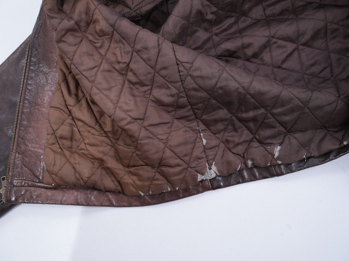 J.Crew J. Crew Vintage Dark Brown Leather Full Zip Mens Jacket Size US XL / EU 56 / 4 - 10 Thumbnail