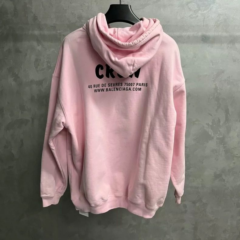 Balenciaga Balenciaga Pink monogrammed hoodie Size US M / EU 48-50 / 2 - 2 Thumbnail