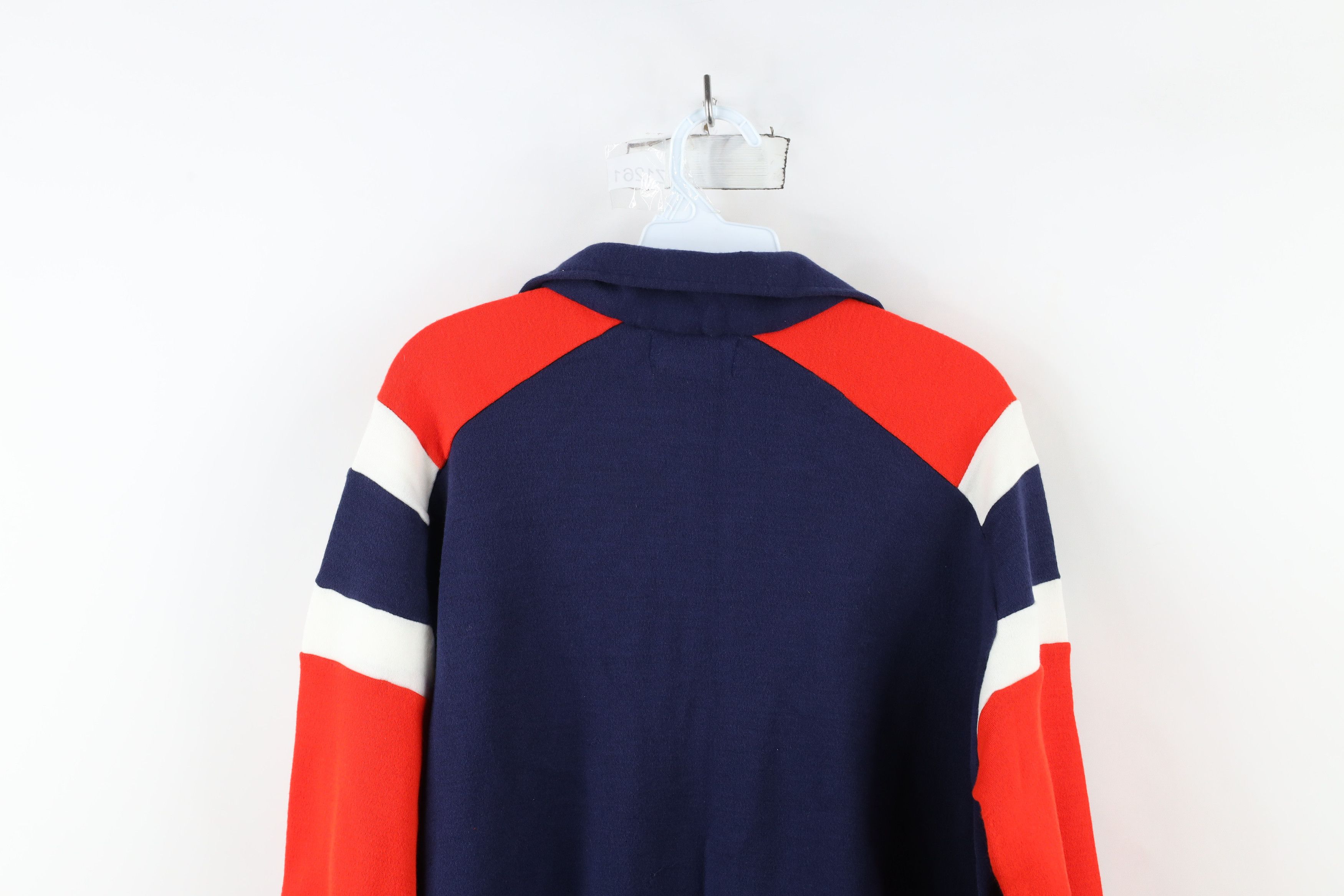 Vintage Vintage 70s Streetwear Striped Full Zip Warm Up Track Jacket Size US L / EU 52-54 / 3 - 12 Thumbnail