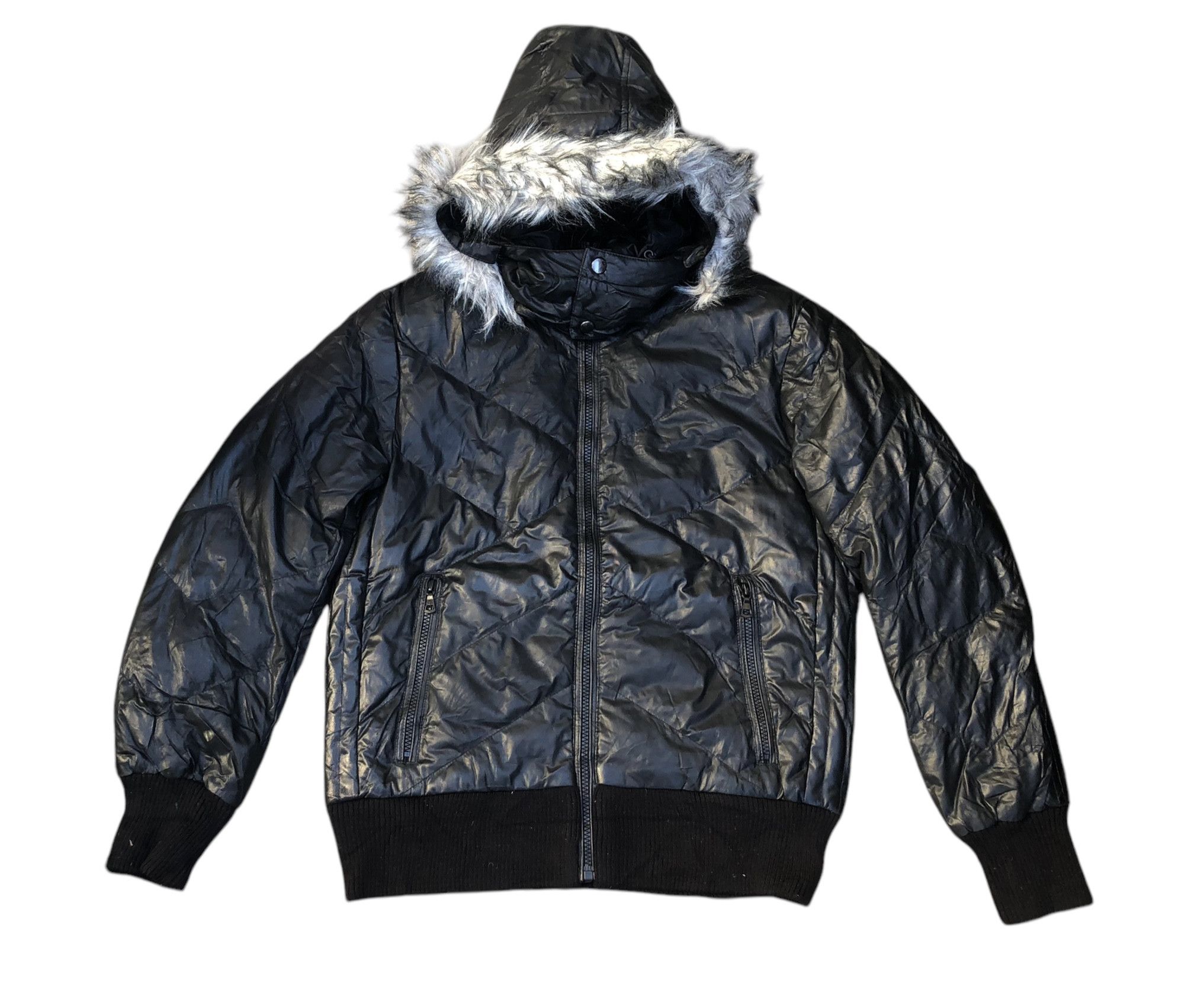 Japanese Brand × Uniqlo UNIQLO Waxed Quilted Puffer Down Zipper Jacket Japan Size US M / EU 48-50 / 2 - 1 Thumbnail