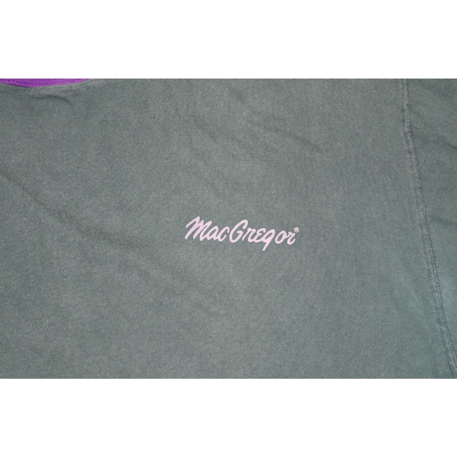 McGregor VINTAGE MacGregor 1990s Grunge Green Double Collar Short Sleeve T-Shirt XL Men Size US XL / EU 56 / 4 - 2 Thumbnail