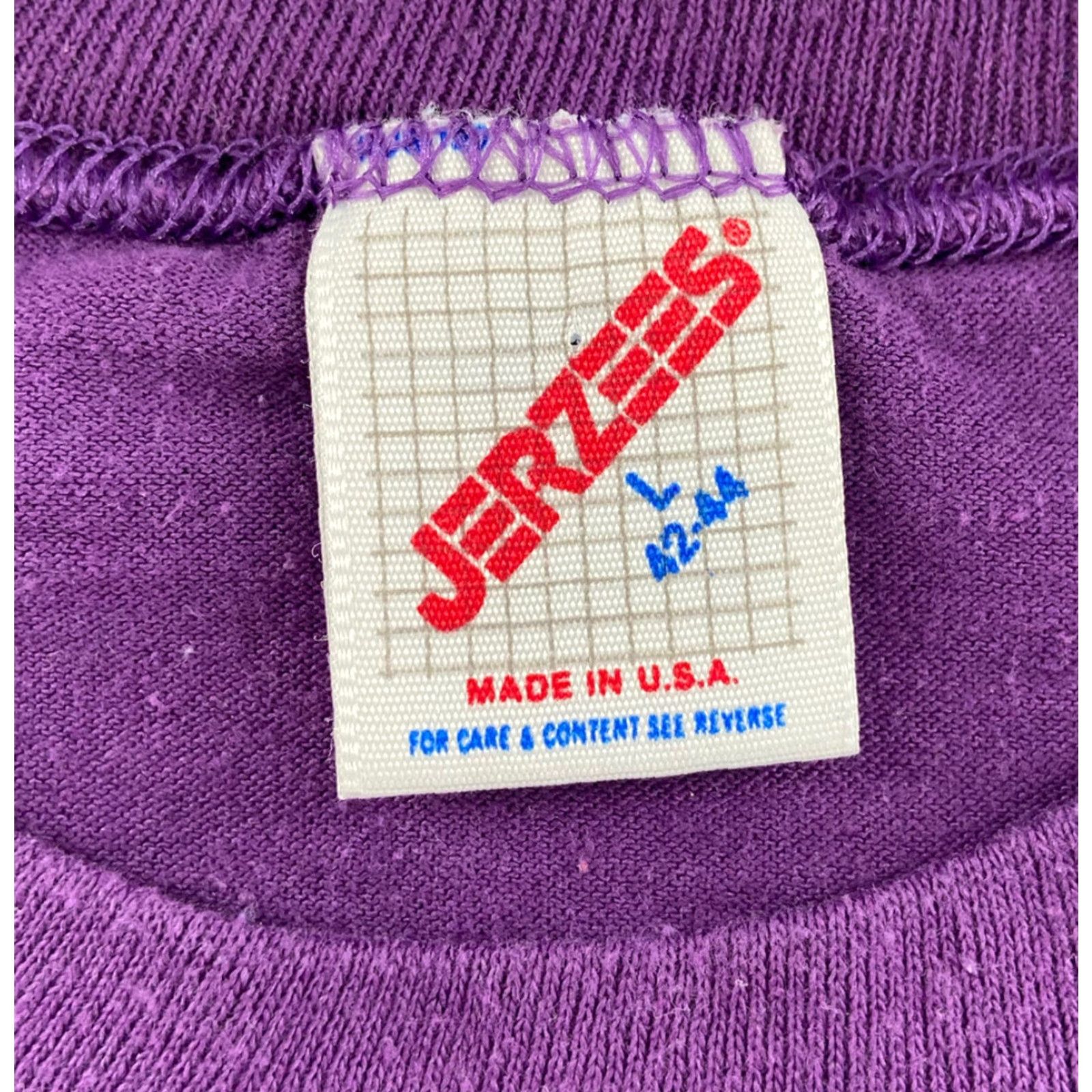 Jerzees Vintage Wizard Of Oz Movie Promo Purple T-Shirt Adult Large 90s Men Size US L / EU 52-54 / 3 - 6 Thumbnail