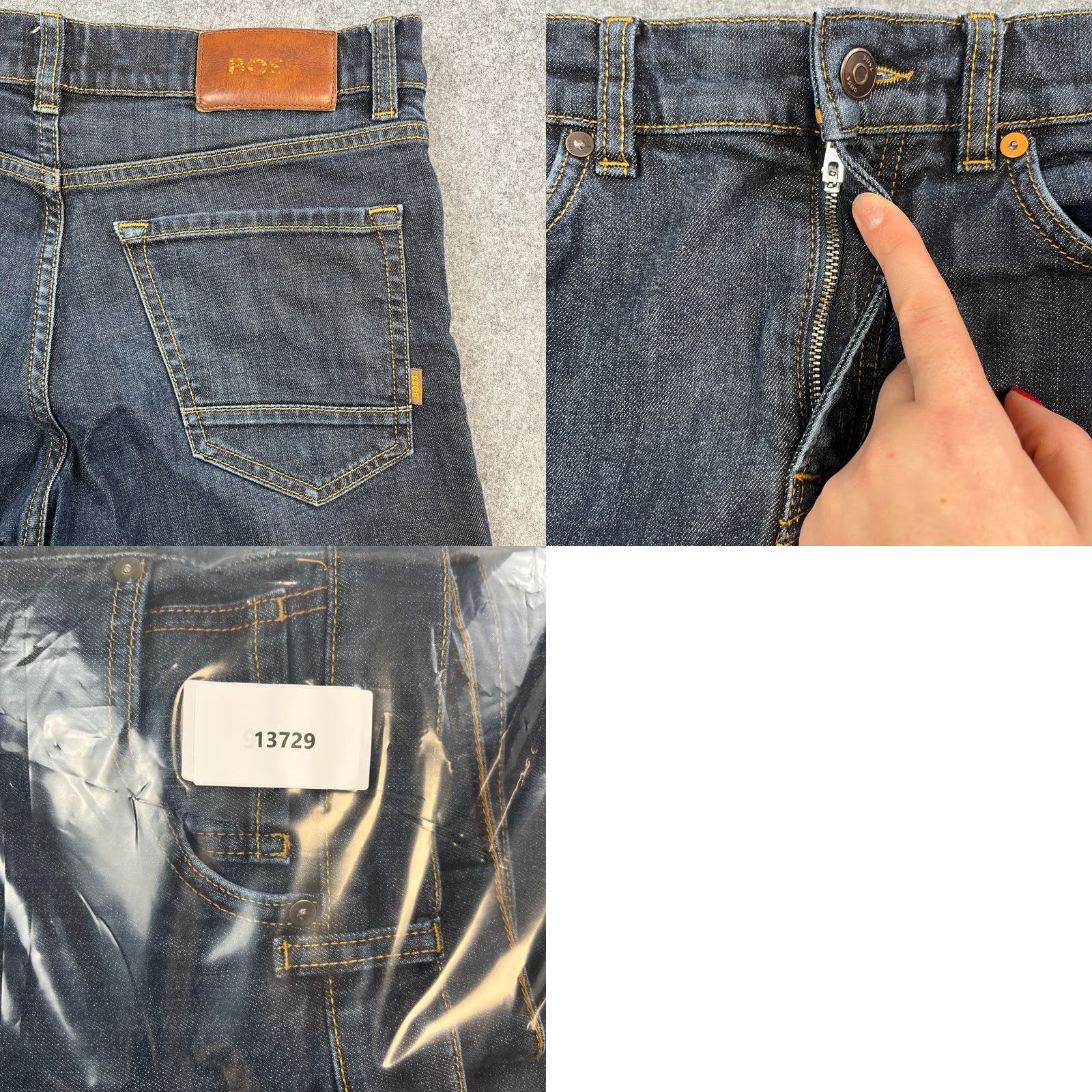 Hugo Boss HUGO BOSS Jeans Tapered Fit 32 32 Dark Blue Stretch Maine Denim 5-Pocket Mens Slim Adult Regular 32 in Blue Size US 32 / EU 48 - 9 Thumbnail