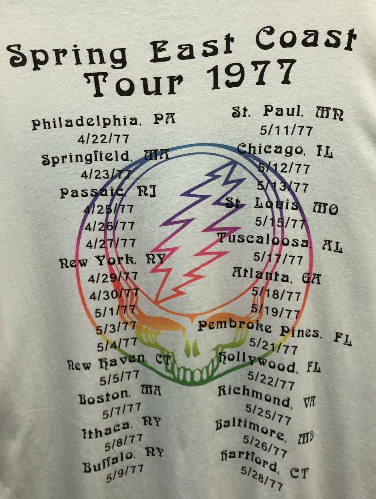 Grateful Dead Old Navy Grateful Dead Spring East Coast Tour 1977 Shirt Size US L / EU 52-54 / 3 - 4 Thumbnail