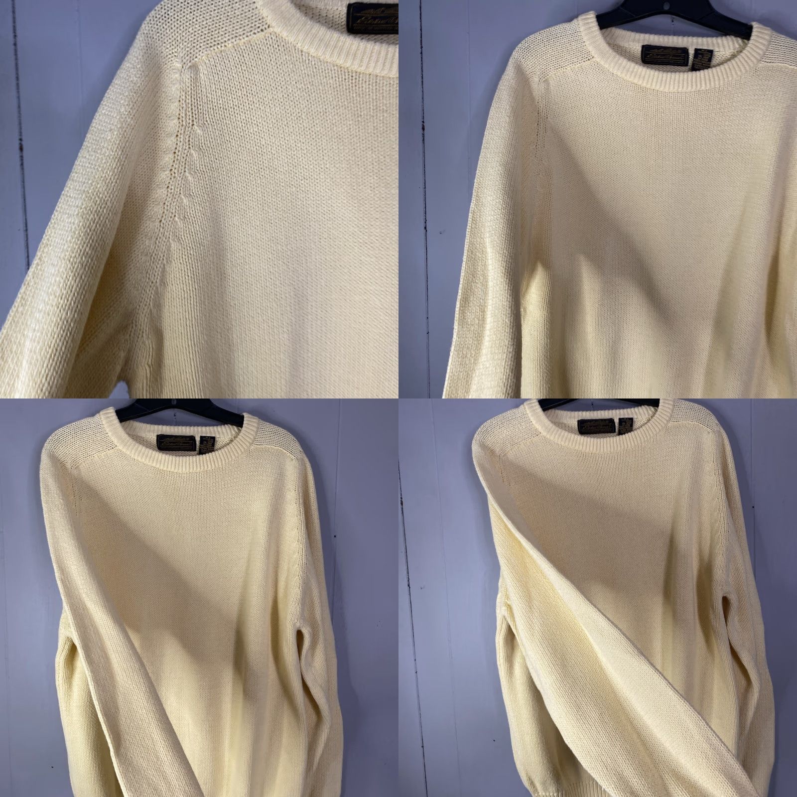 Eddie Bauer VINTAGE Eddie Bauer Fishermans Knit Mens Sweater Medium Tall Yellow 22x28 Size US M / EU 48-50 / 2 - 8 Thumbnail