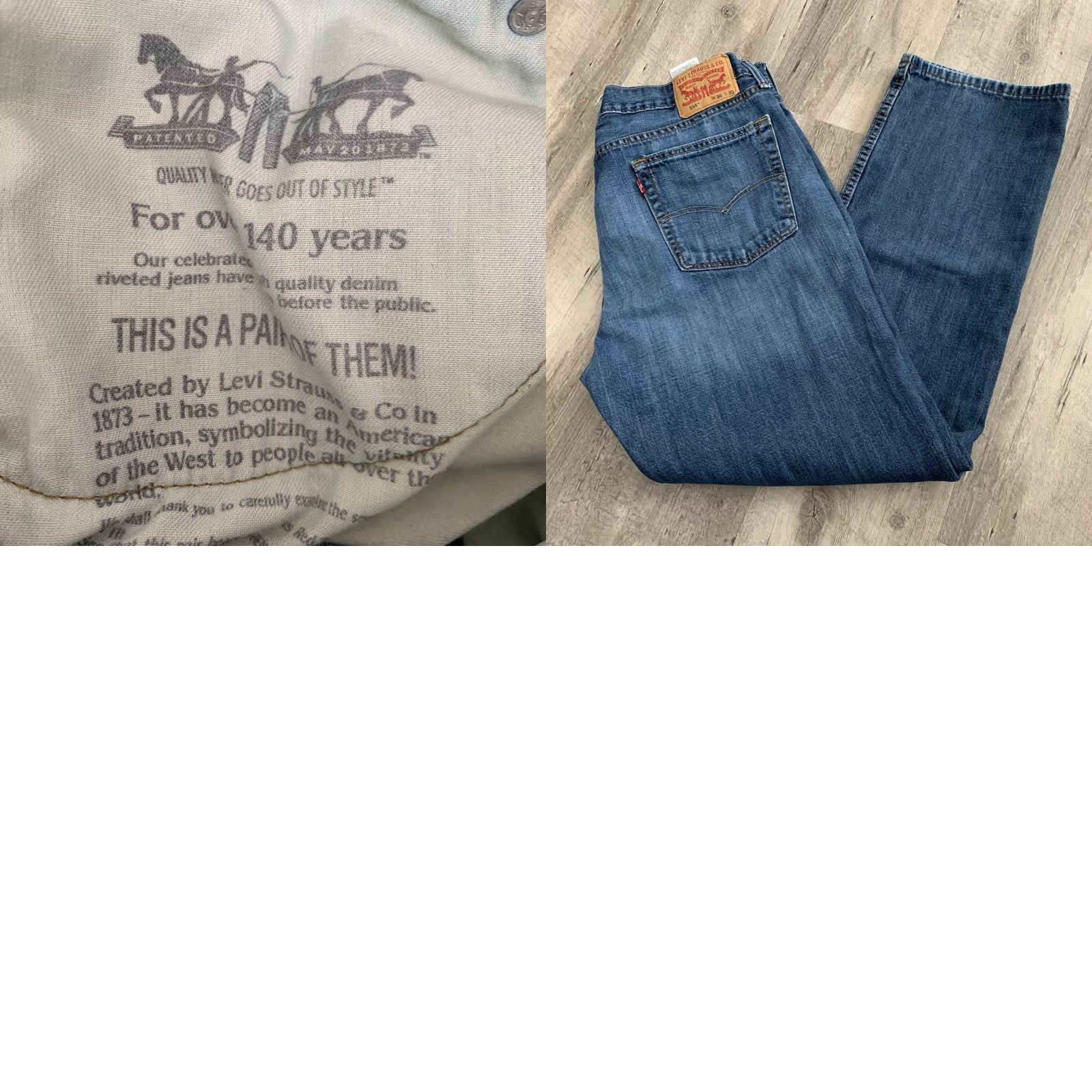 Levi's Levi’s 514 Jeans Slim Straight 36x29.5 Denim Blue 100% Cotton Mens Regular Slim Straight Jeans Size US 36 / EU 52 - 8 Thumbnail