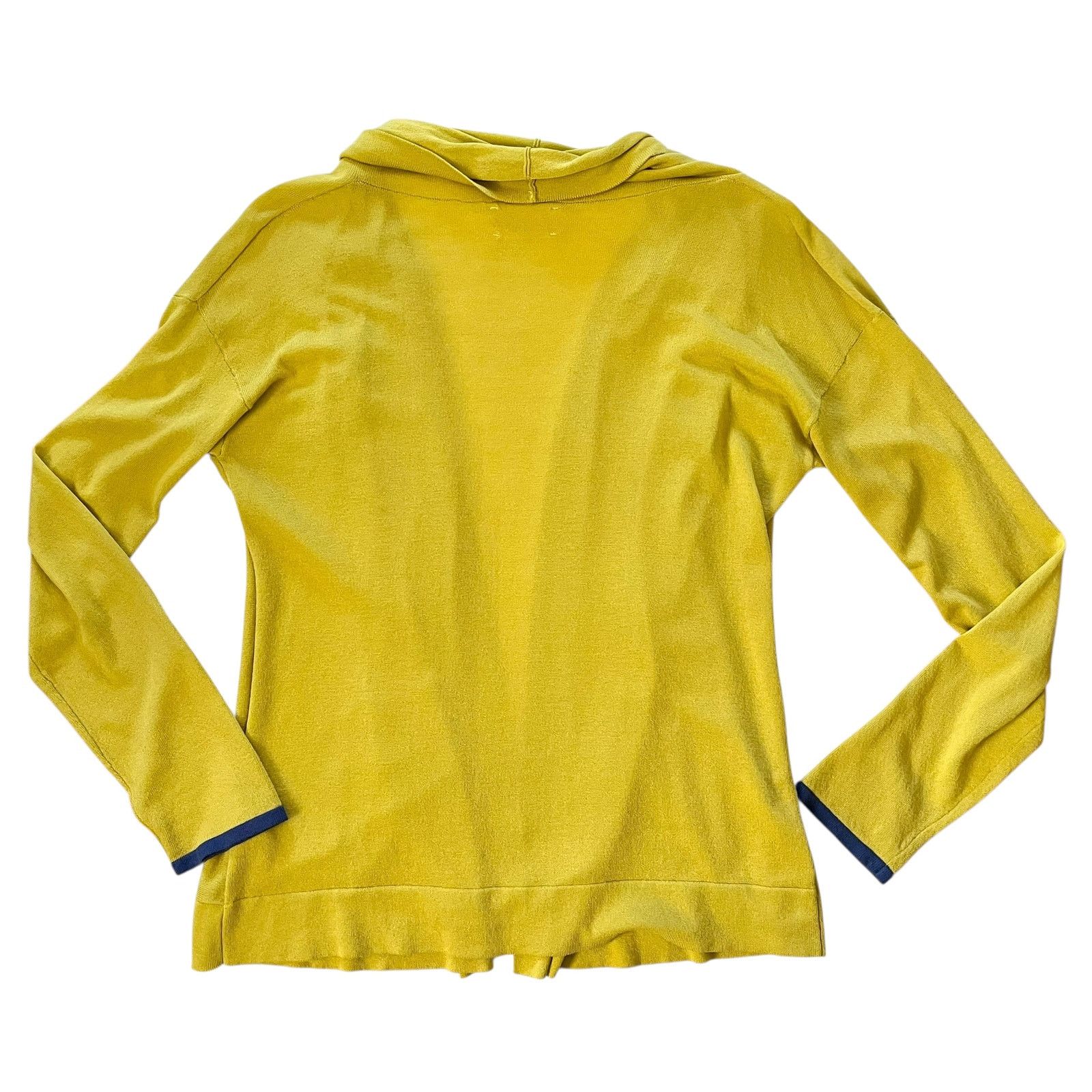 Other NIU Yellow Lightweight Jersey Shawl Collar Open Cardigan NIŪ Size M / US 6-8 / IT 42-44 - 3 Thumbnail