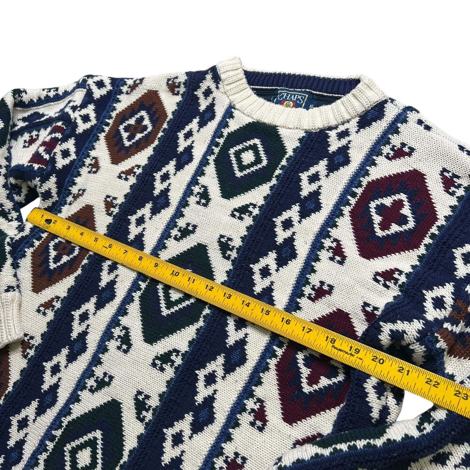 Ralph Lauren Vintage Chaps Ralph Lauren Aztec Knit Sweater XL Size US XL / EU 56 / 4 - 6 Thumbnail