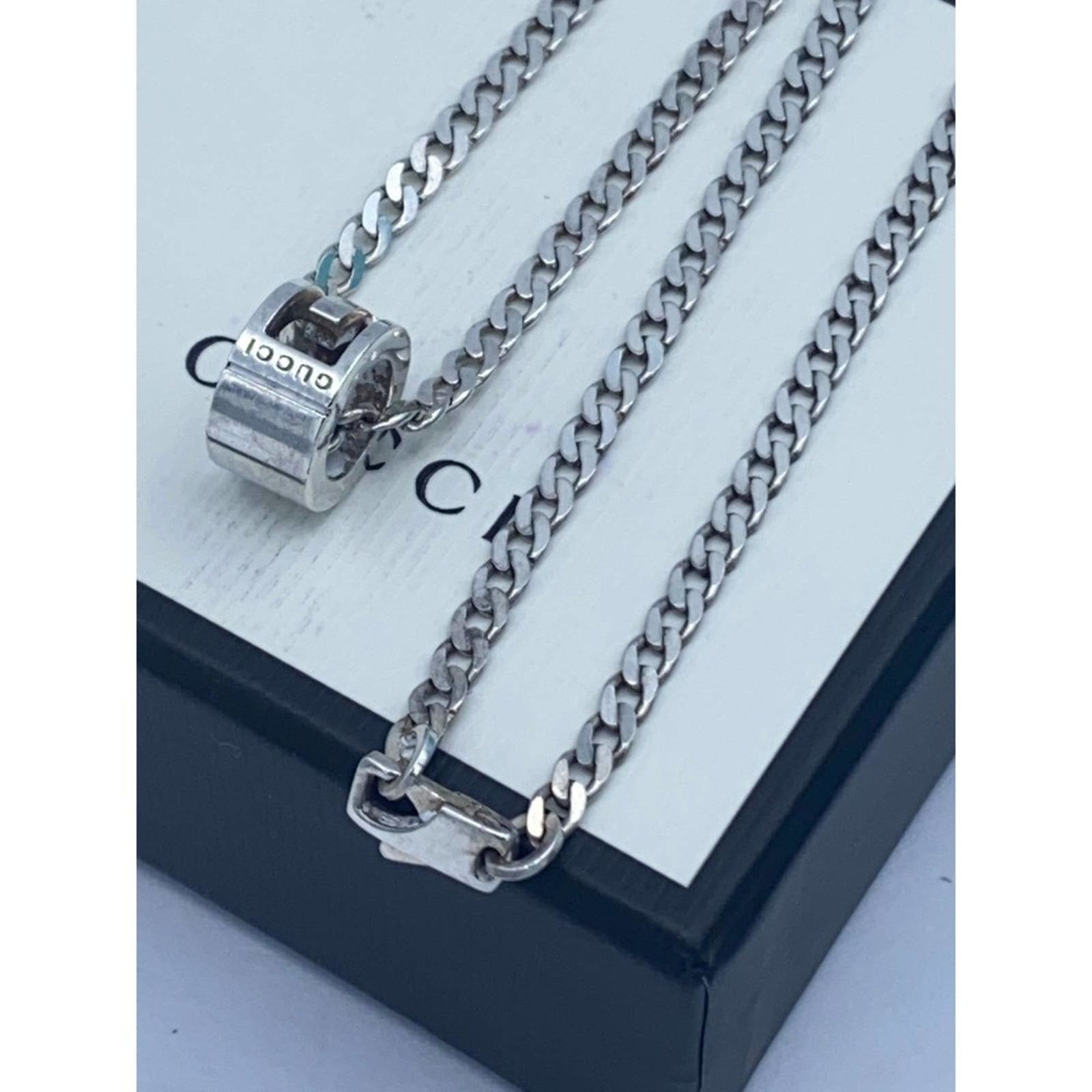 Gucci Gucci Silver Necklace, Sterling, 16'' Chain, Ring Pendant Size ONE SIZE - 1 Thumbnail