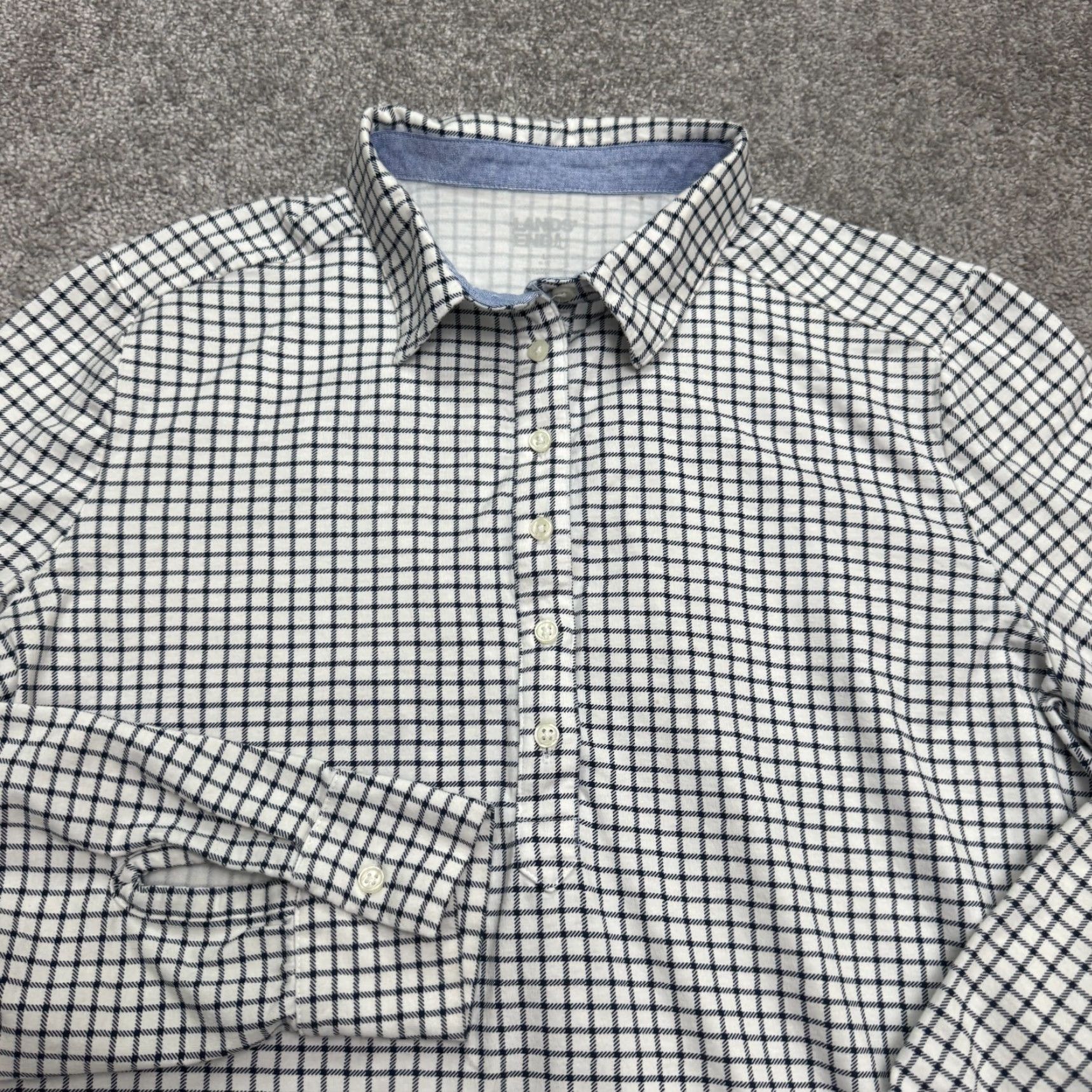 Lands' End VINTAGE Lands' End Women's Tunic Shirt Casual Long Sleeve Plaid Blue Regular Size S Size S / US 4 / IT 40 - 3 Thumbnail