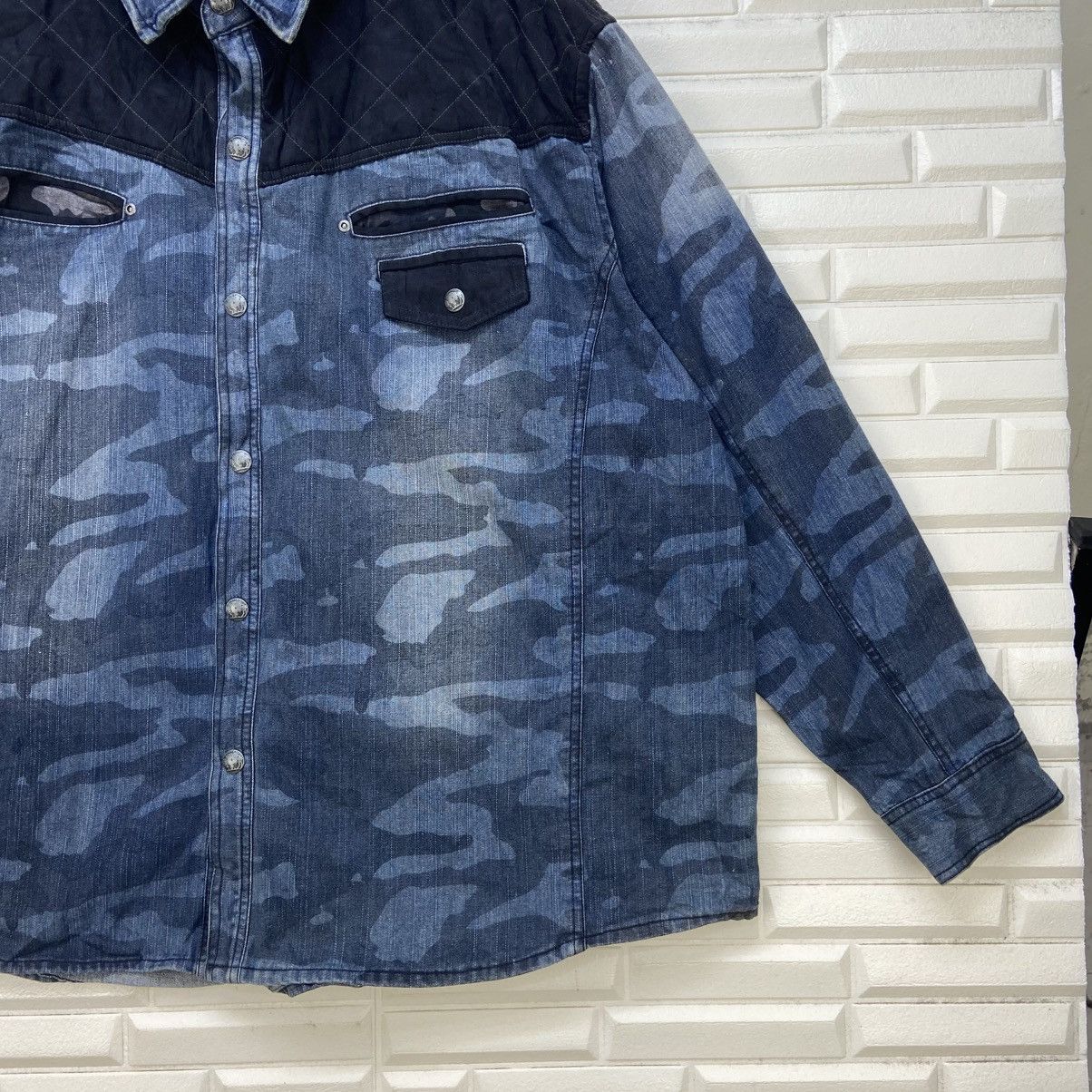In The Attic 🔥In The Attic Camouflage Synthetic Leather + Denim Jacket Size US XXL / EU 58 / 5 - 12 Thumbnail