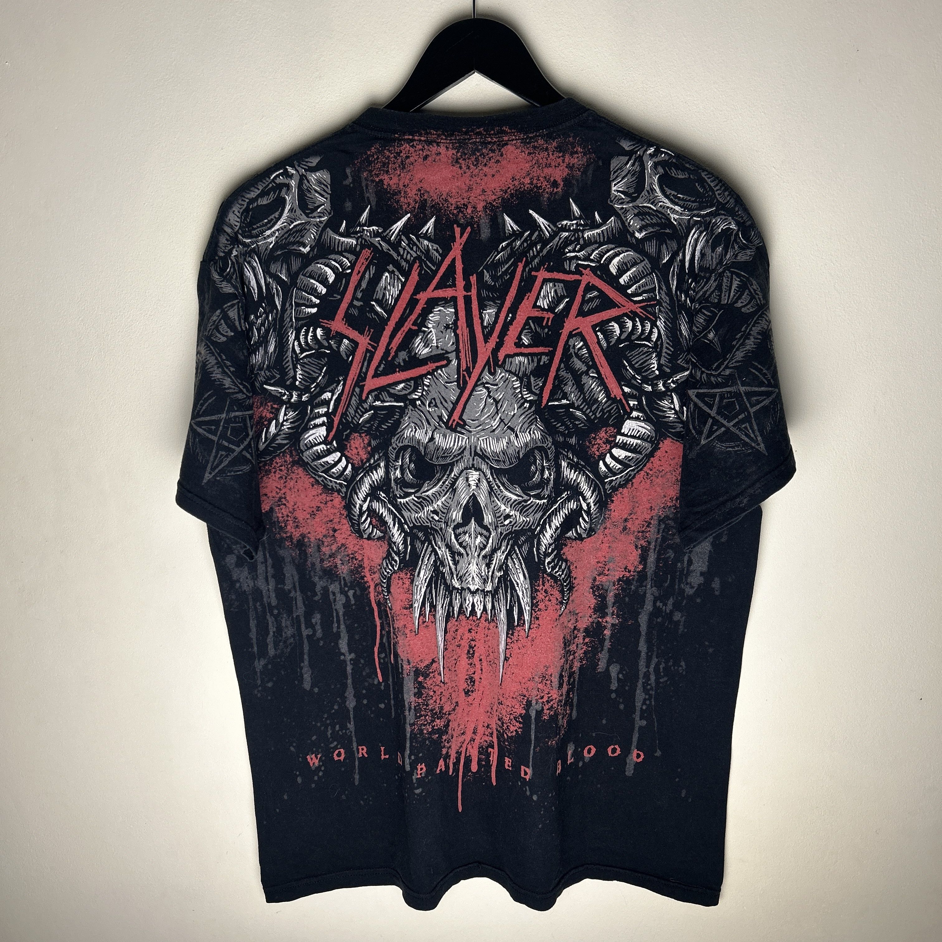 Band Tees Vintage Slayer World Painted Blood 2009 Band T-shirt Size US XL / EU 56 / 4 - 2 Thumbnail