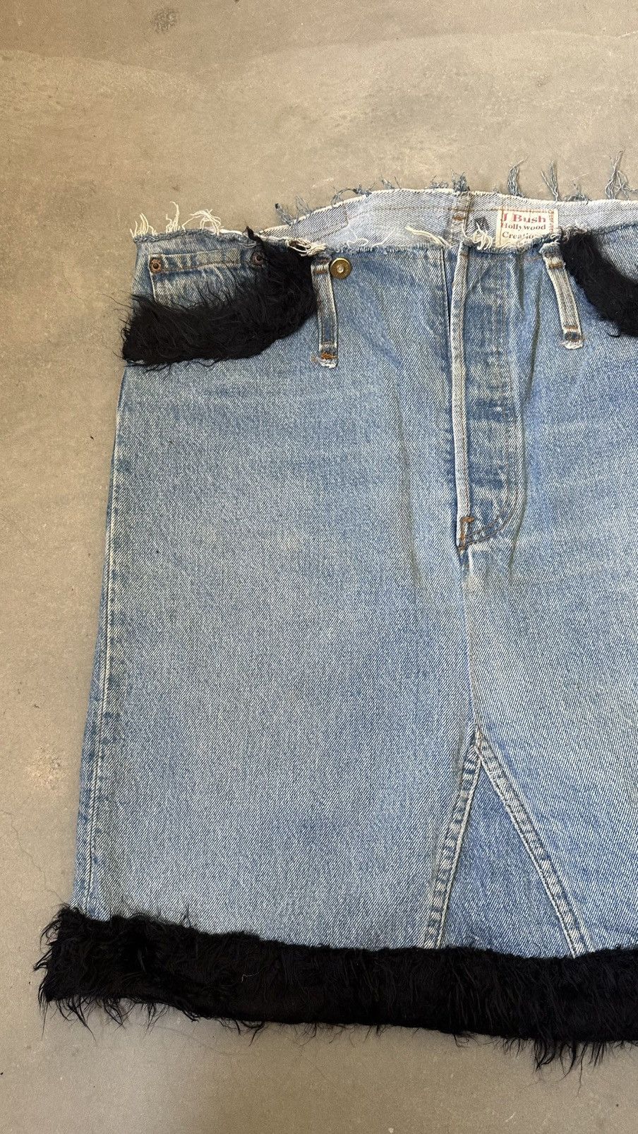 Vintage VINTAGE J BUSH HOLLYWOOD SHERPA SKIRT Size 28" / US 6 / IT 42 - 2 Thumbnail
