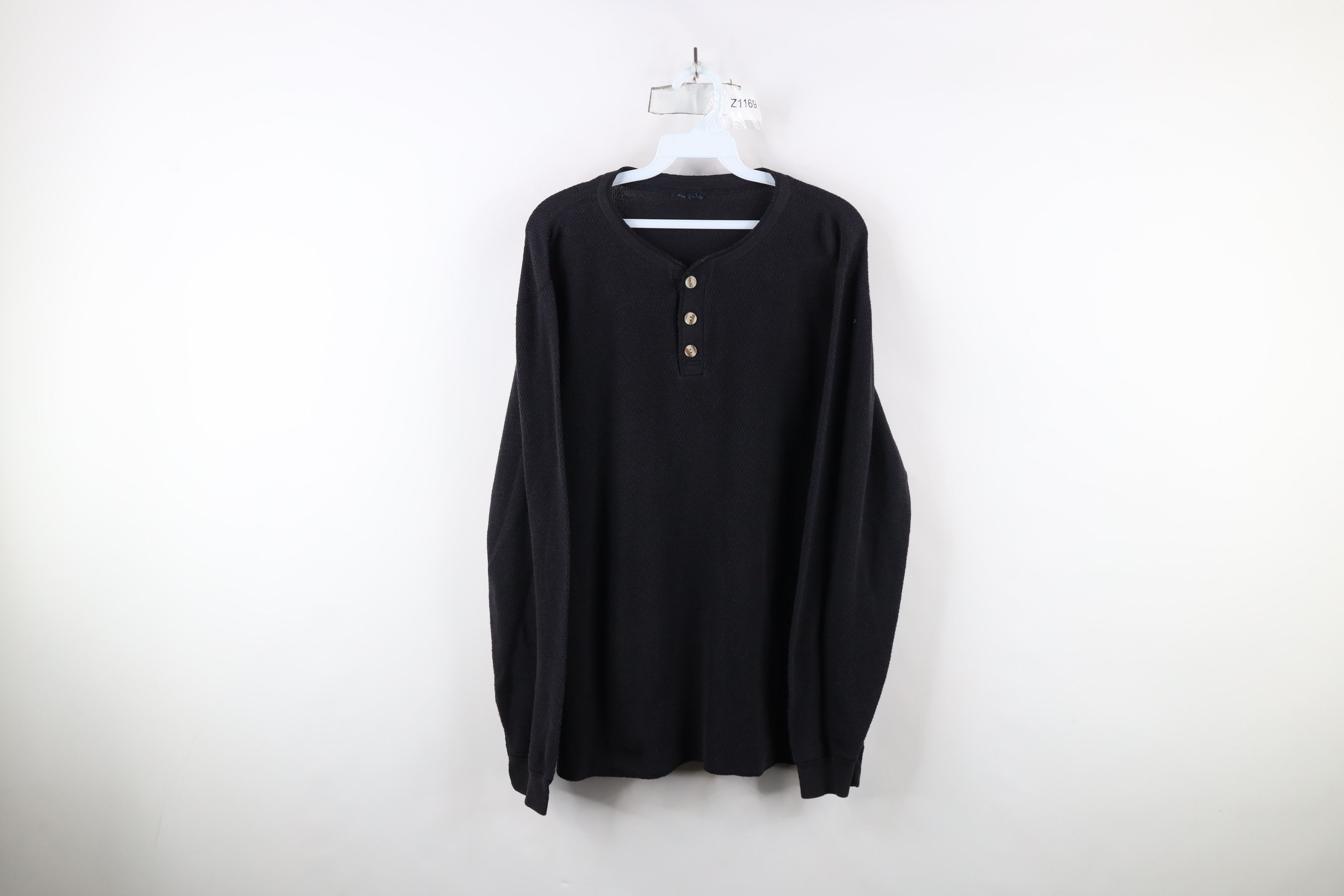 Vintage Vintage 90s Streetwear Knit Long Sleeve Henley T-Shirt Size US XL / EU 56 / 4 - 1 Thumbnail