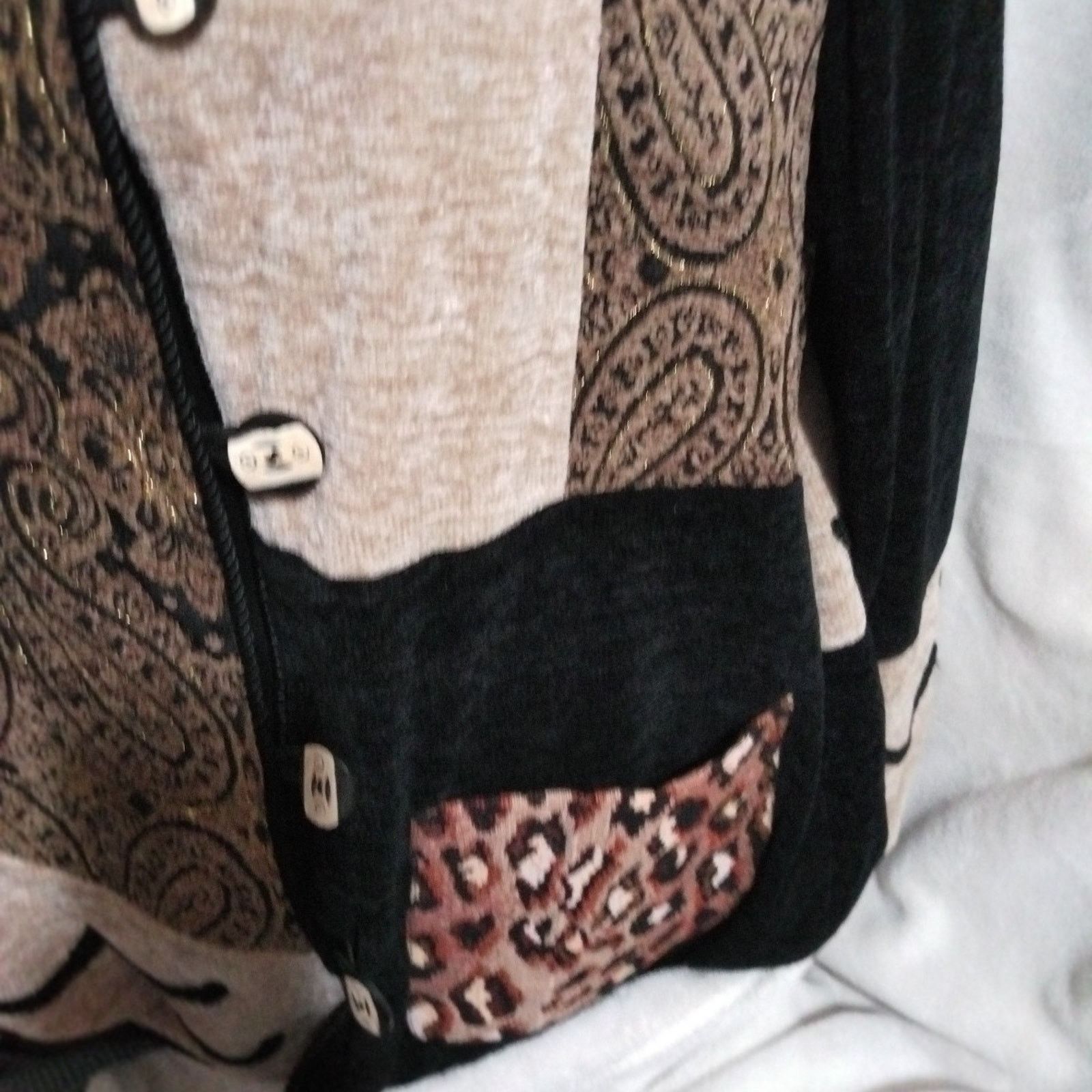 Other Indigo Moon Animal Print Tapestry Blazer Jacket Women Sz M Size M / US 6-8 / IT 42-44 - 5 Thumbnail