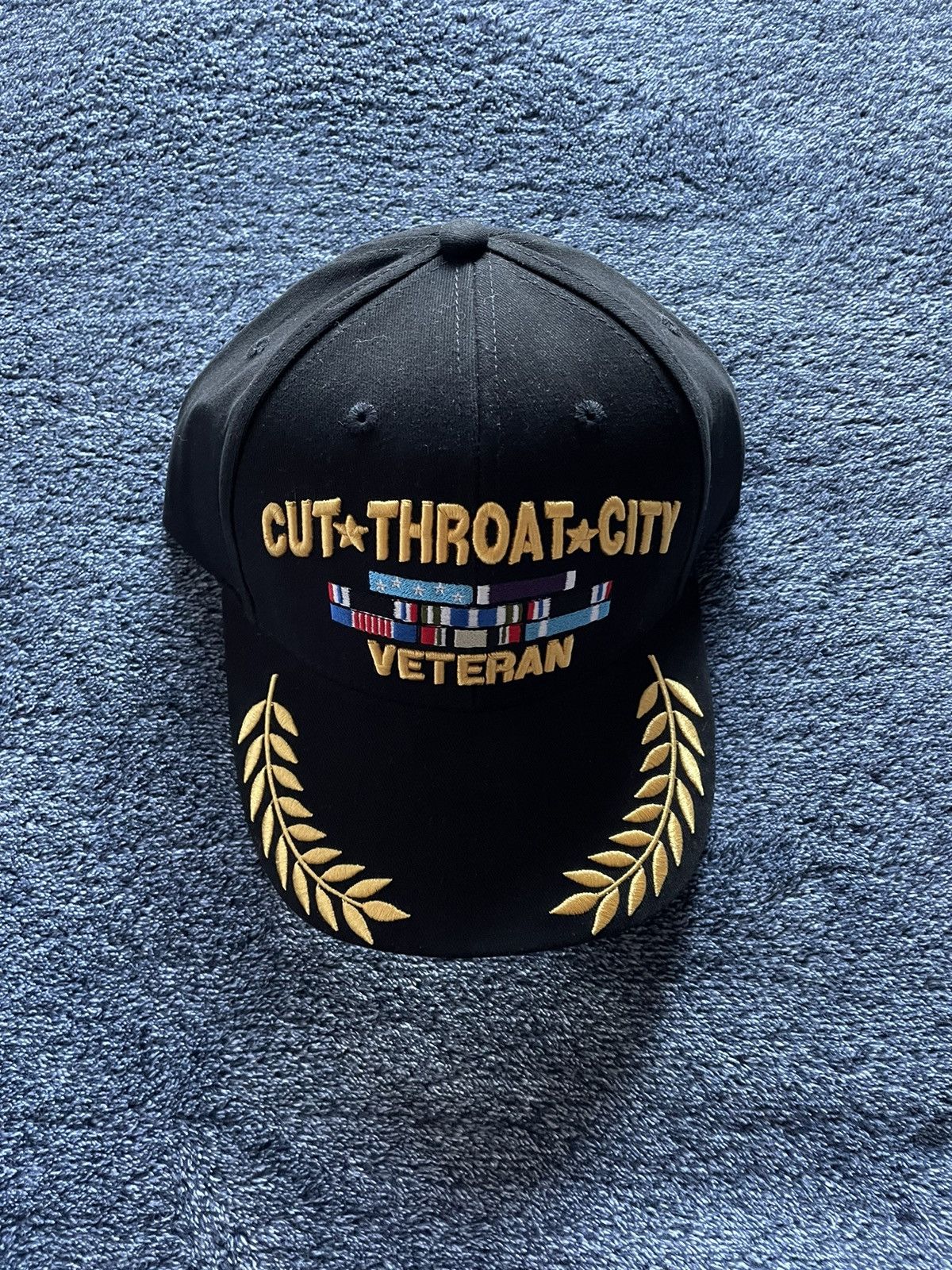 image of G59 Records Staff Workforce: Cut Throat City Veteran Hat in Black, Men's