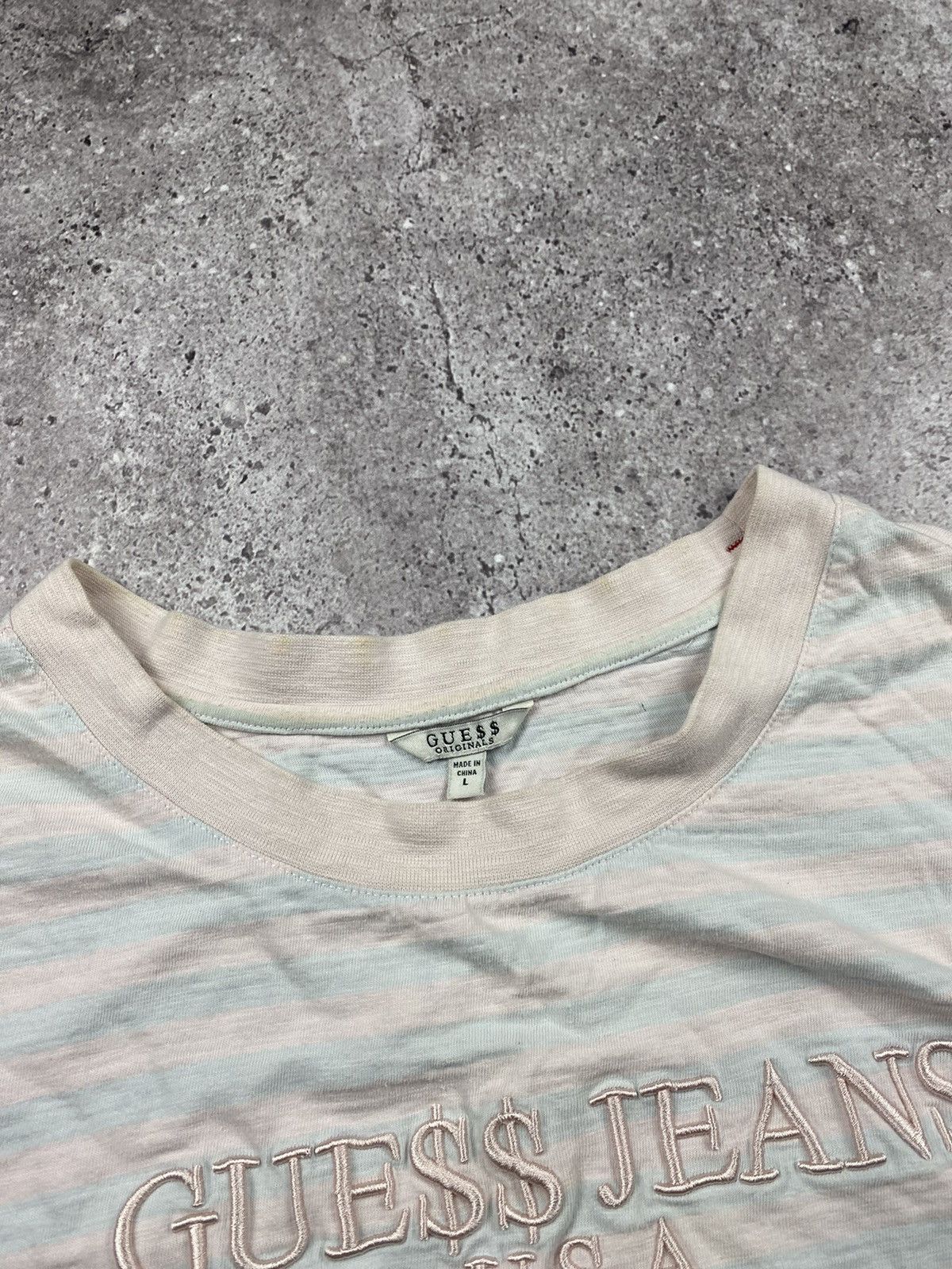 A$AP Rocky × Guess Guess x Asap Rocky Stripe T shirt Longsleeve crop top pink Size L / US 10 / IT 46 - 3 Thumbnail