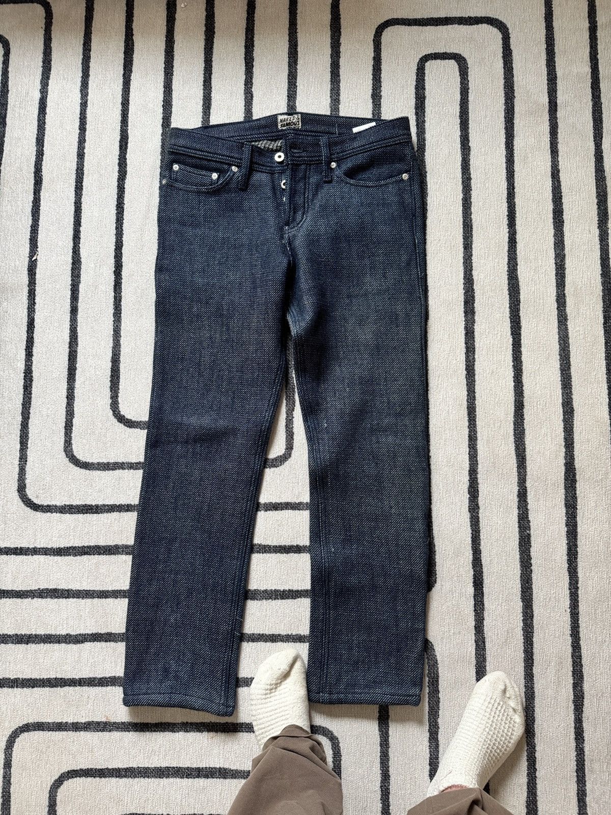 Naked & Famous Weird Guy Double Weave Houndstooth Size US 30 / EU 46 - 3 Thumbnail