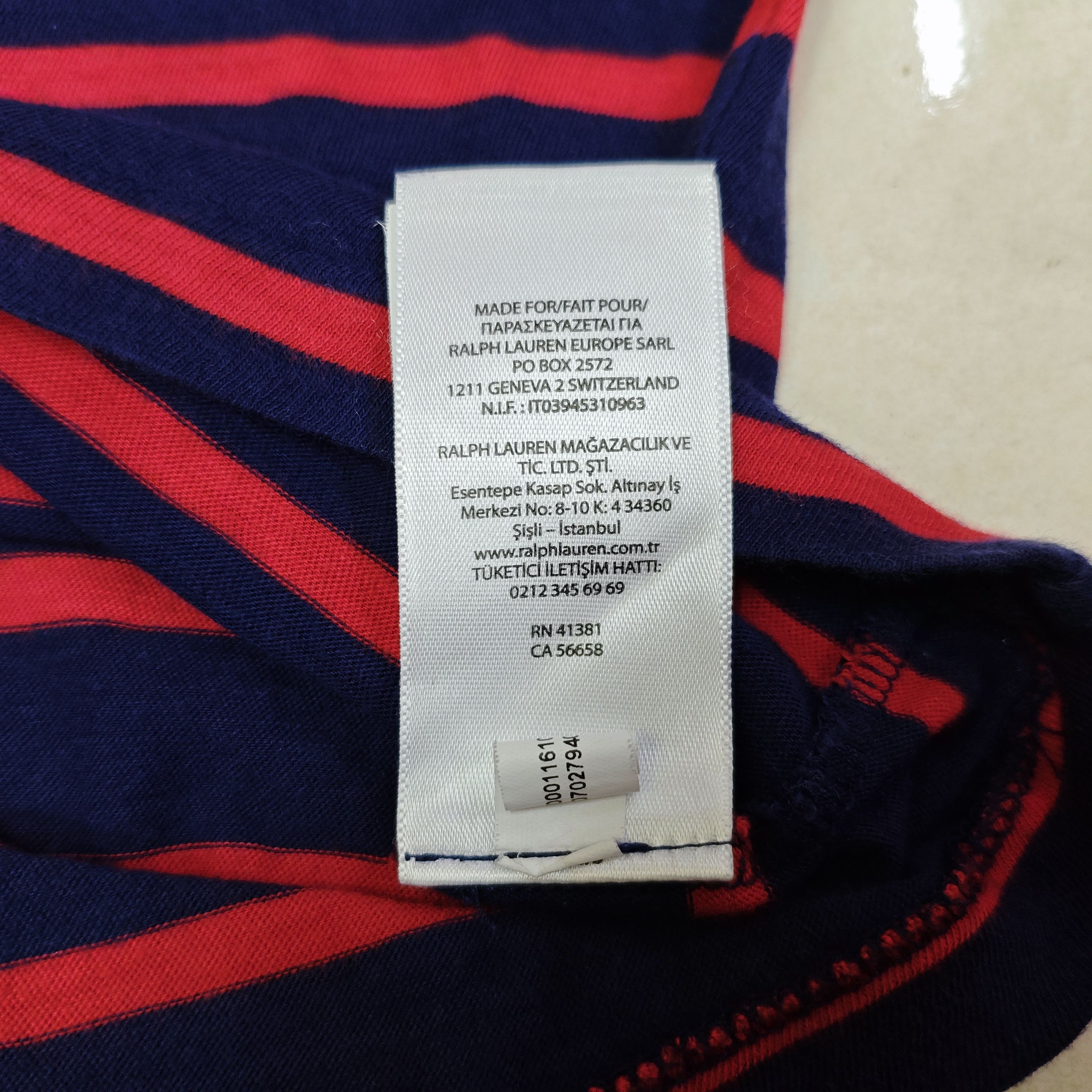 Polo Ralph Lauren POLO RALPH LAUREN Navy Red White Striped Slim Fit Tee Size US M / EU 48-50 / 2 - 7 Thumbnail