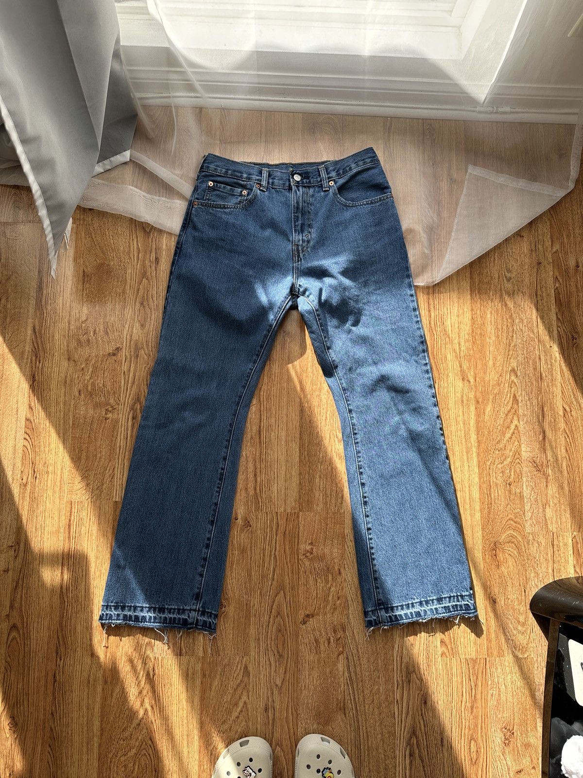 Levi's × Levi's Vintage Clothing × Vintage Levi’s 512 Bootcut Flare Blue Jeans Released Hem Denim 32x30 Size US 32 / EU 48 - 3 Thumbnail