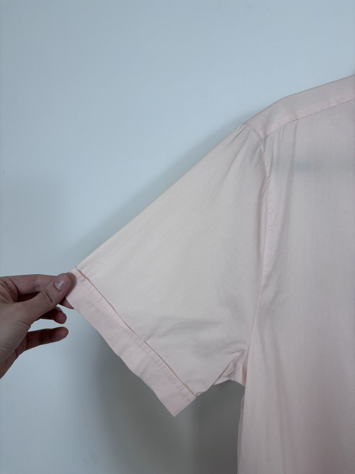 Paul Smith Paul Smith Men’s Pink Pocket Short Sleeve Shirt Cotton Blend Size US M / EU 48-50 / 2 - 8 Thumbnail