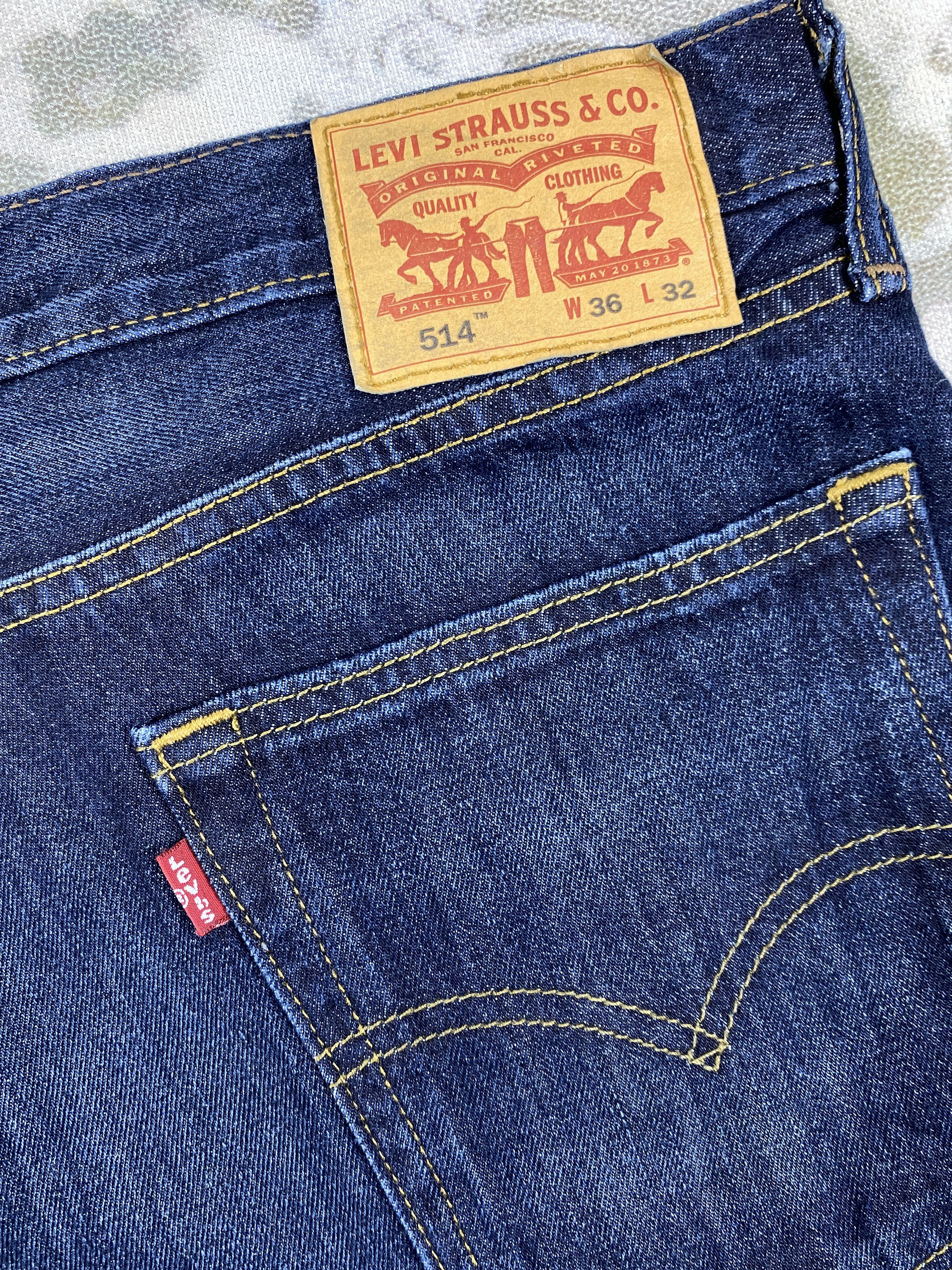 Levi's Vintage Levi's 514 Dark Blue 37 x 33.5 Denim -JN298 Size US 37 - 13 Thumbnail