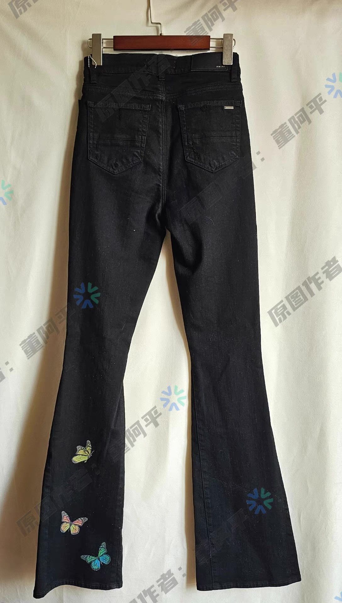 Amiri Brand new AMIRI black women's denim flare pants Q4 Size 34" / US 12 / IT 48 - 4 Thumbnail