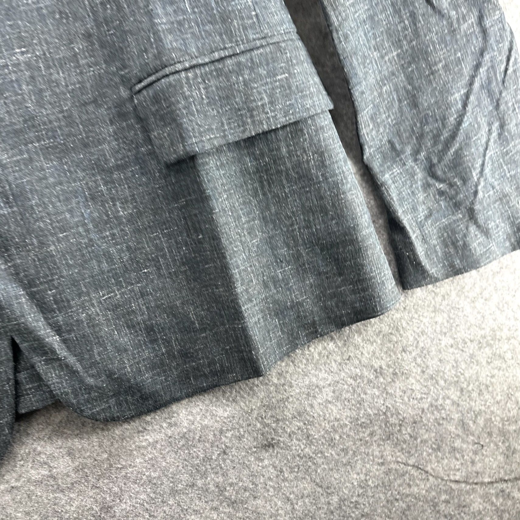 Stella McCartney STELLA MCCARTNEY Sport Coat / Blazer Men 54 Gray Wool Linen 2-Piece Notch Lapel 3-Button Italy Regular size 54 Mens Size 54R - 7 Thumbnail