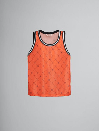 o1srvl11e0724 T-Shirt Vest in Red