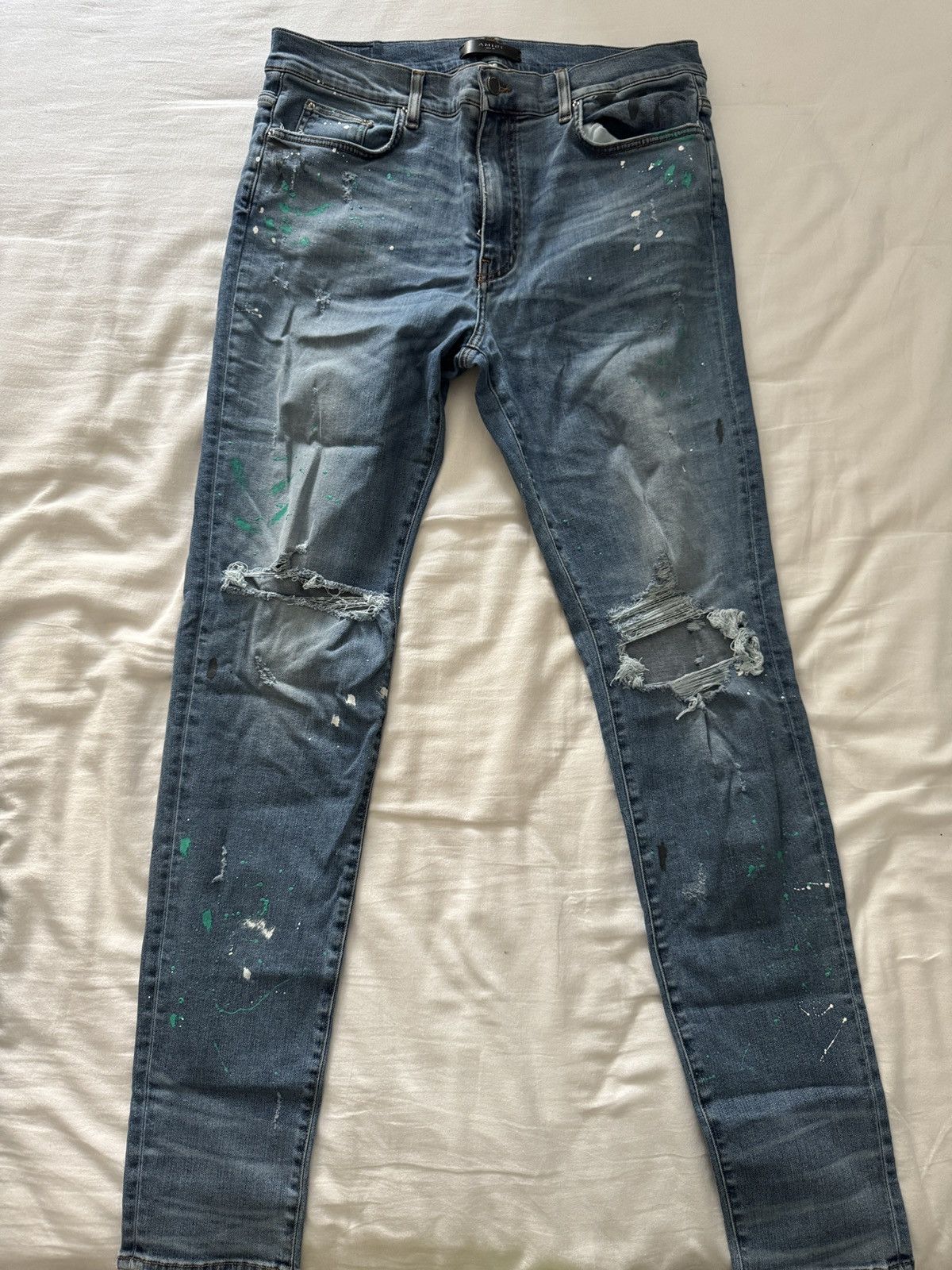 Amiri Painted AMIRI threaded jeans Size US 38 / EU 54 - 1 Thumbnail