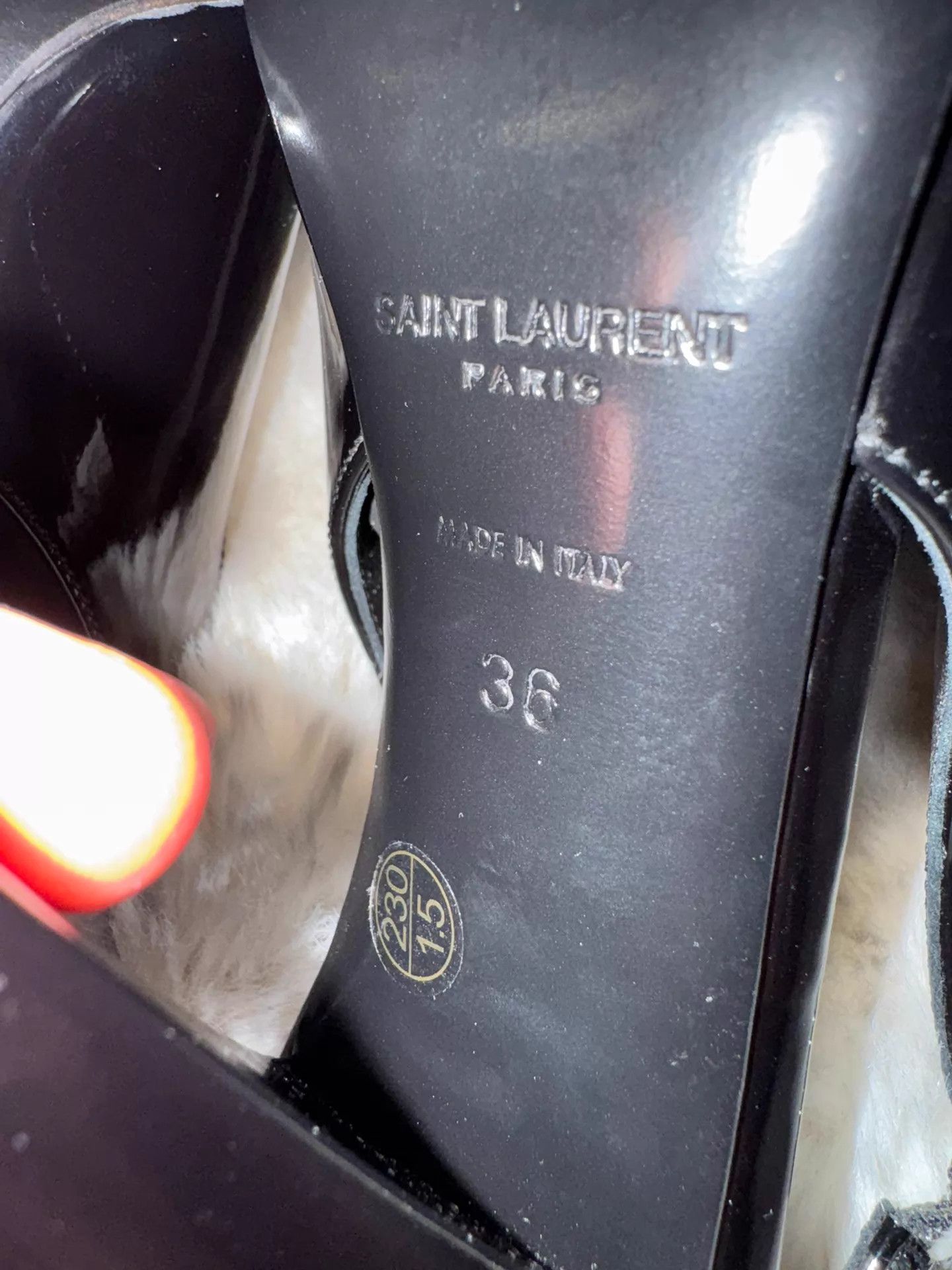 Yves Saint Laurent YSL crystal patent leather heels 36 new box/dust bag Size US 5.5 / IT 35.5 - 8 Thumbnail